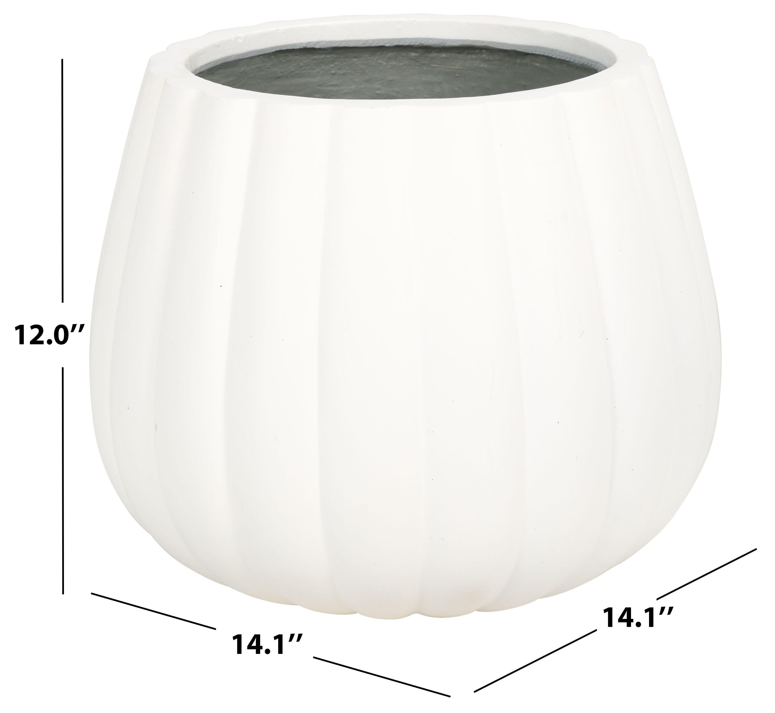 Safavieh Kaston Outdoor Planter, White, large