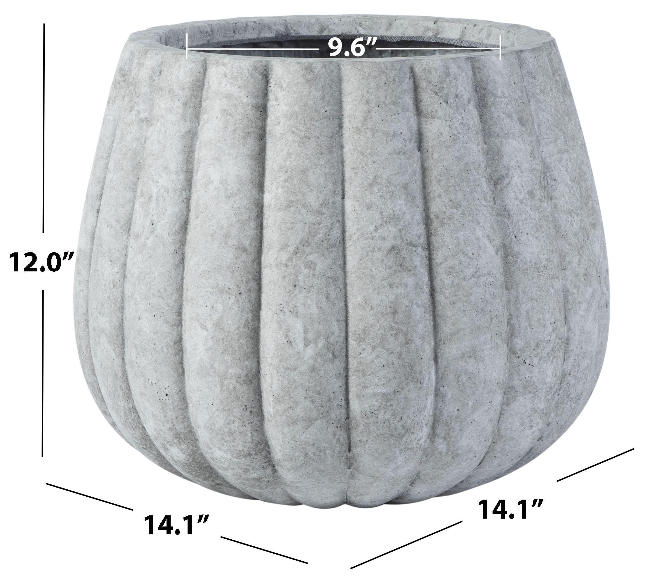 Safavieh Kaston Outdoor Planter, Light Gray, large