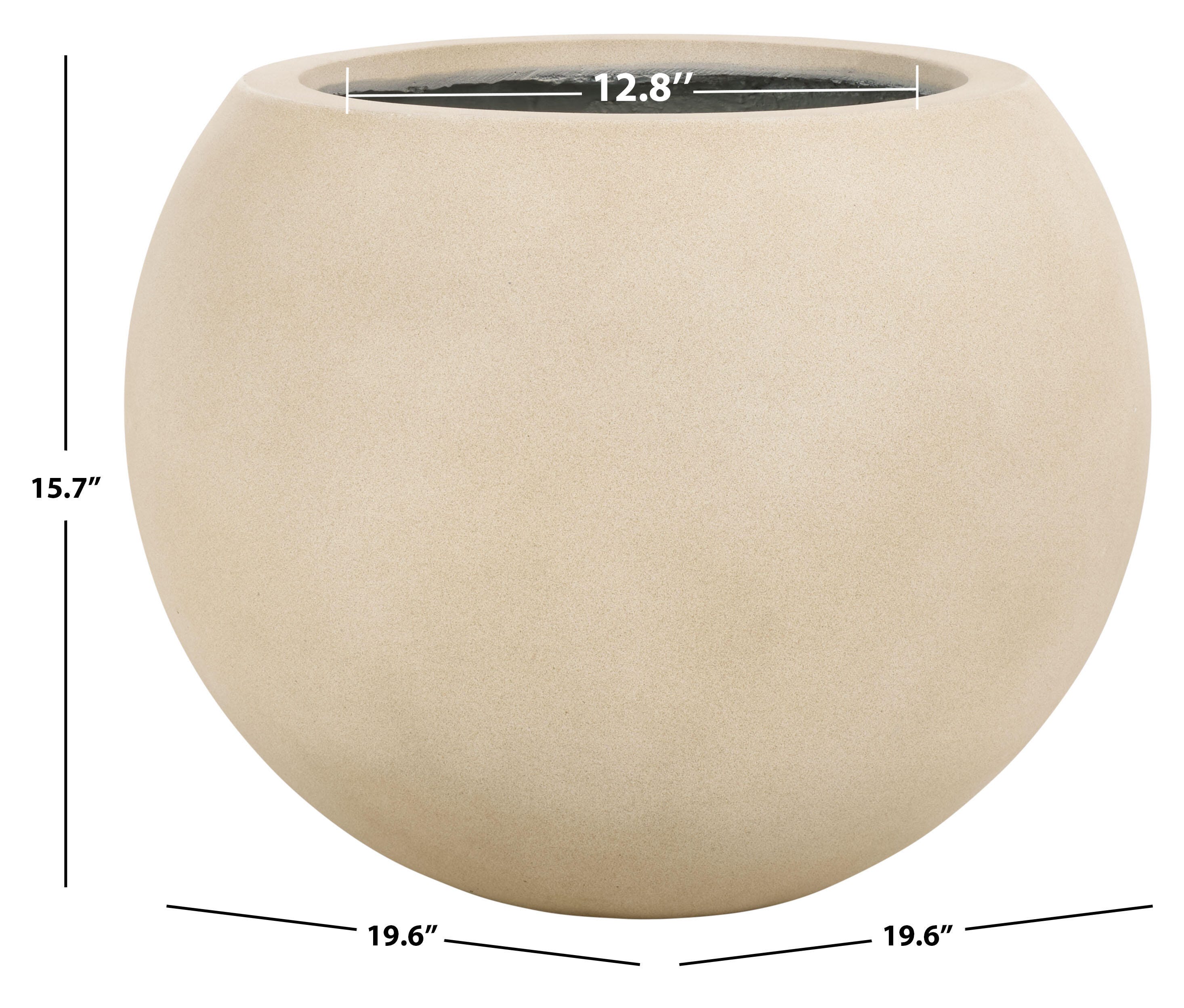 Safavieh Kenslia Outdoor Large Planter, Beige, large