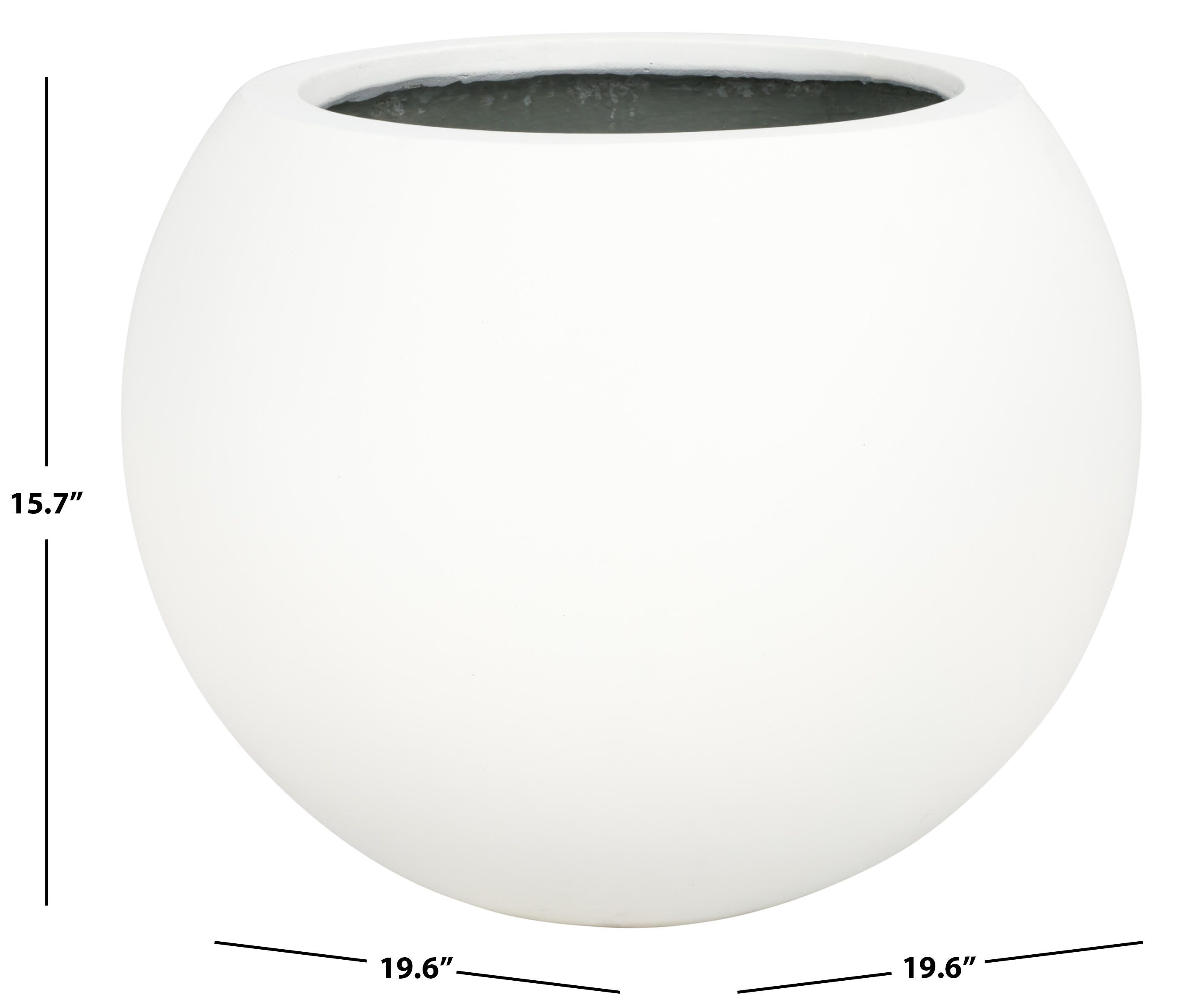 Safavieh Kenslia Outdoor Large Planter, White, large