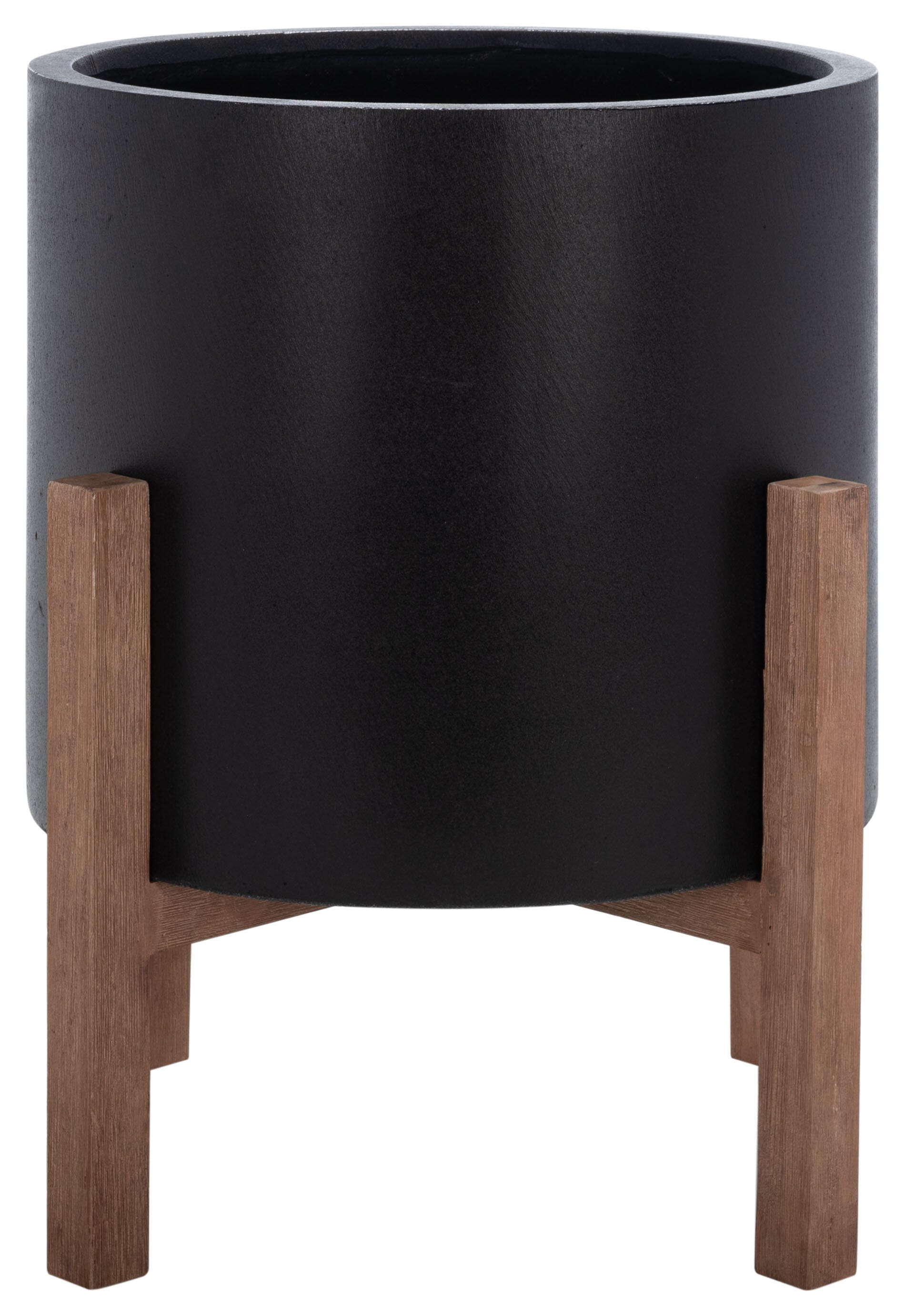 Safavieh Loflen Outdoor Large Planter, Black, large