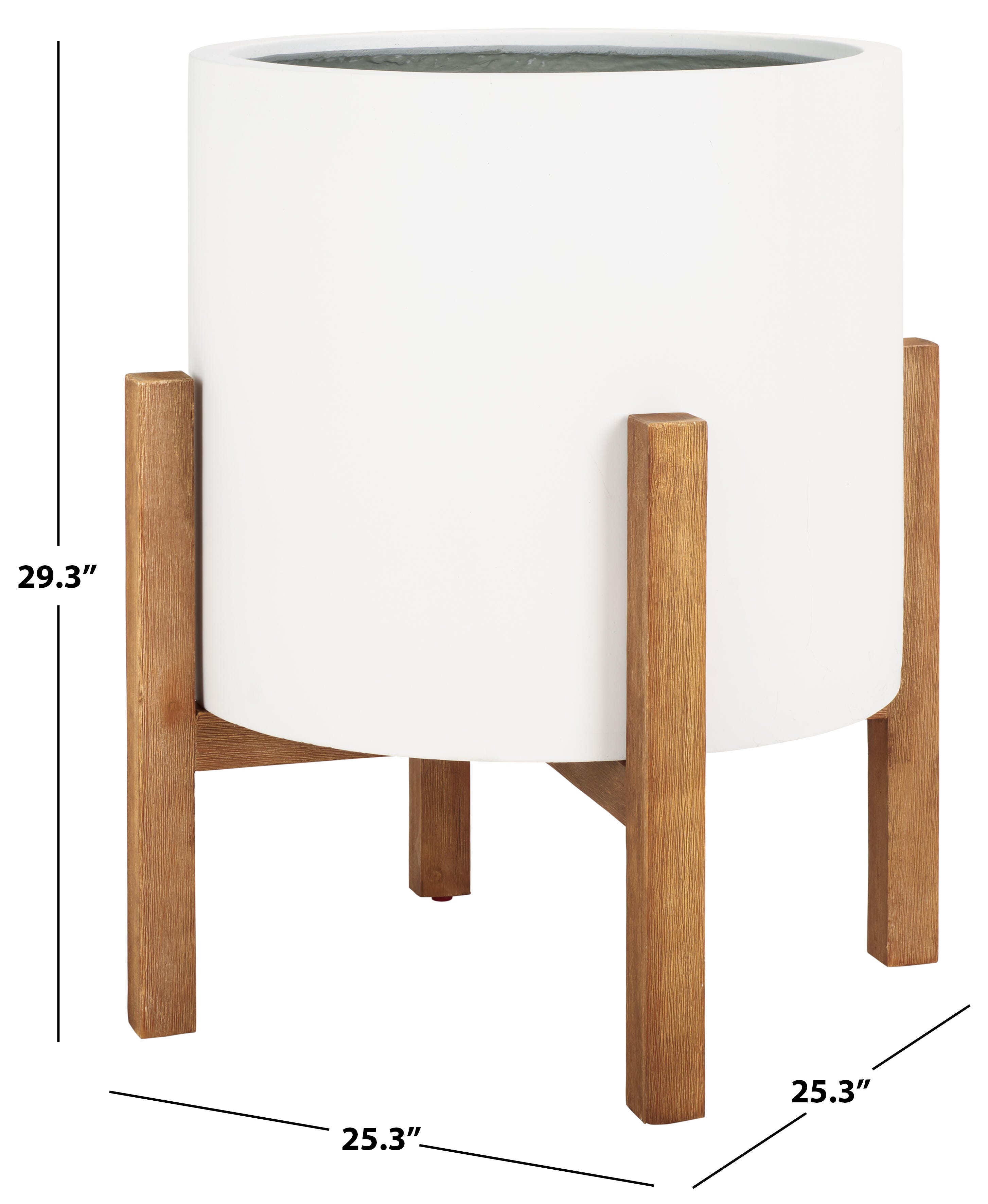 Safavieh Loflen Outdoor Large Planter, White, large