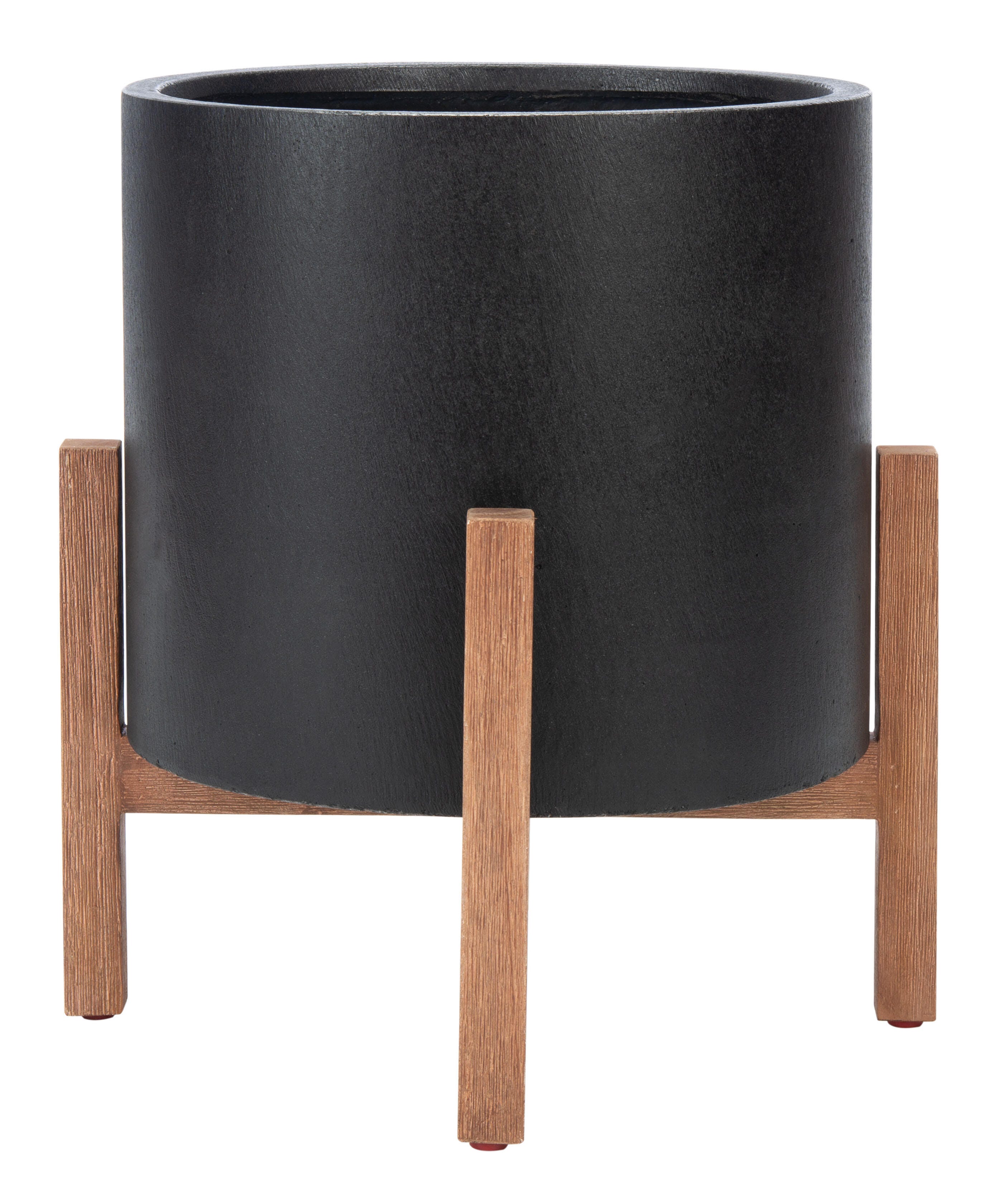 Safavieh Loflen Outdoor Planter, Black, large