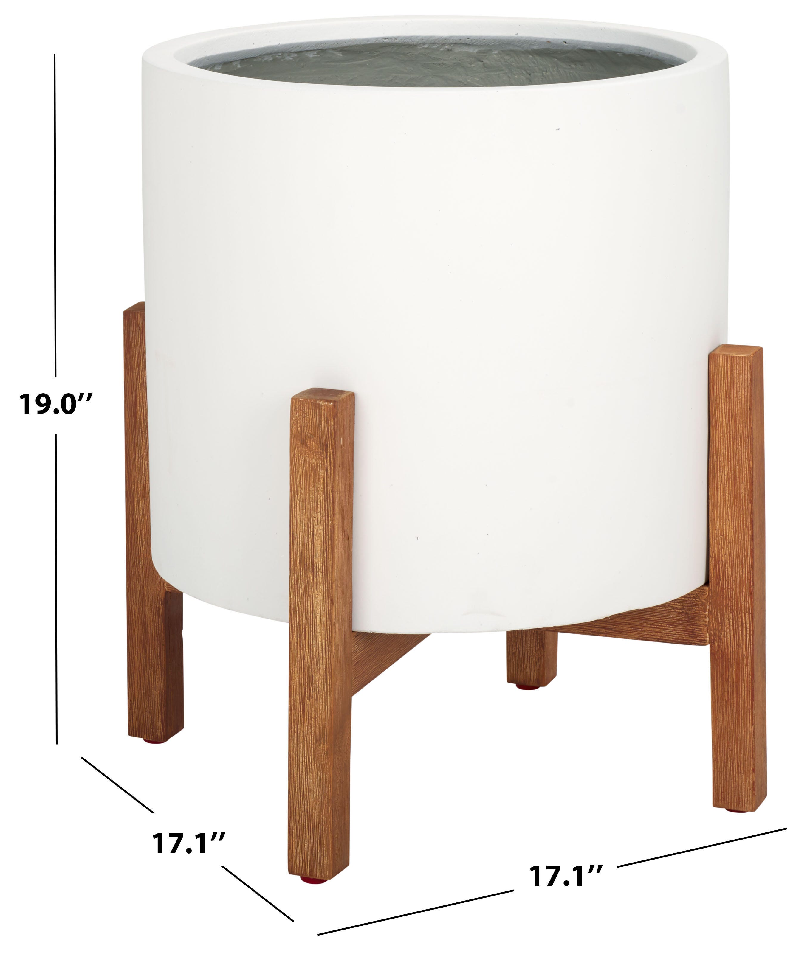 Safavieh Loflen Outdoor Planter, White, large