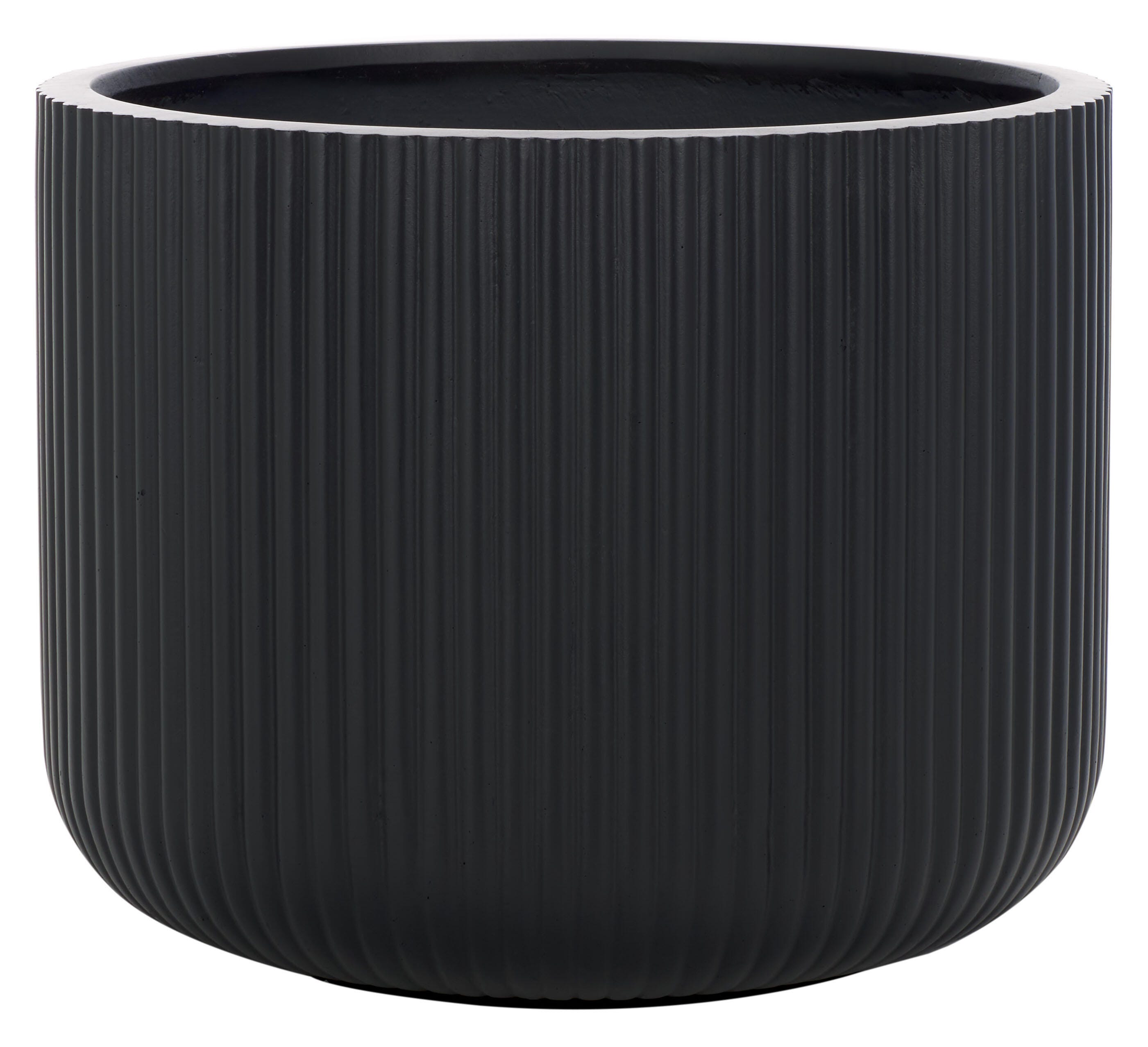 Safavieh Lucca Outdoor Large Planter, Black, large