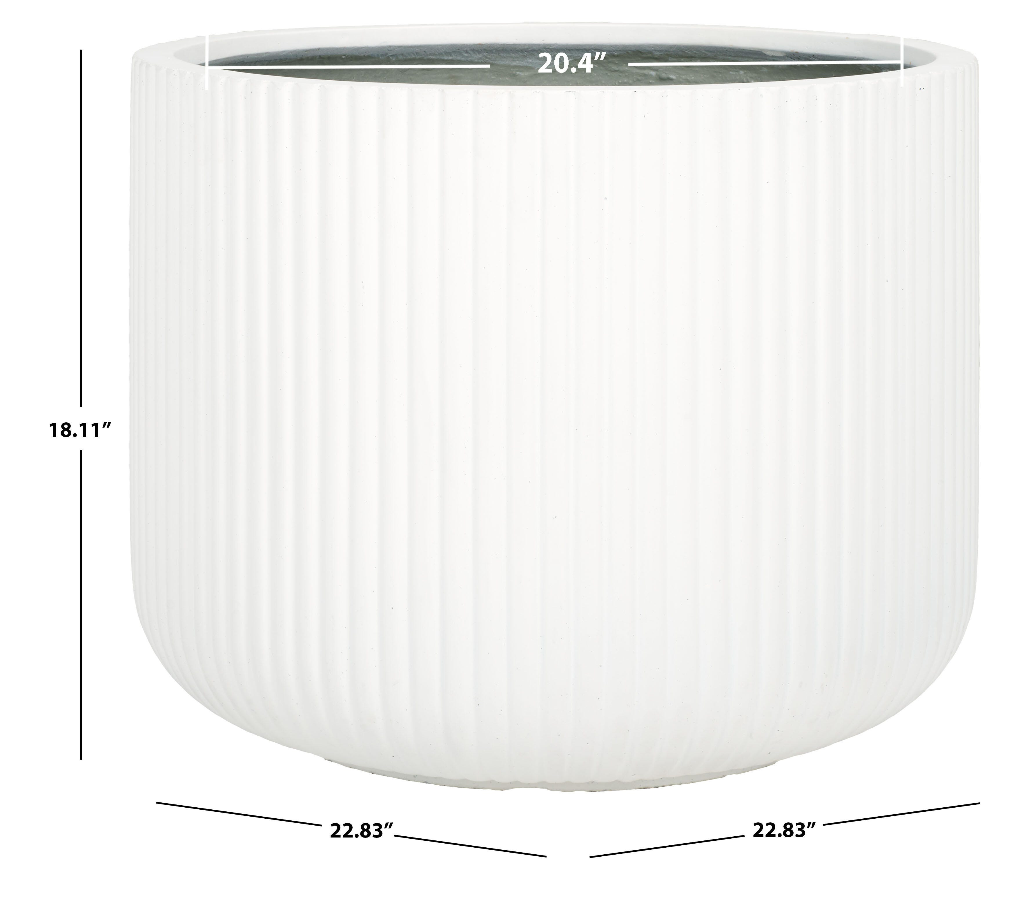 Safavieh Lucca Outdoor Large Planter, White, large