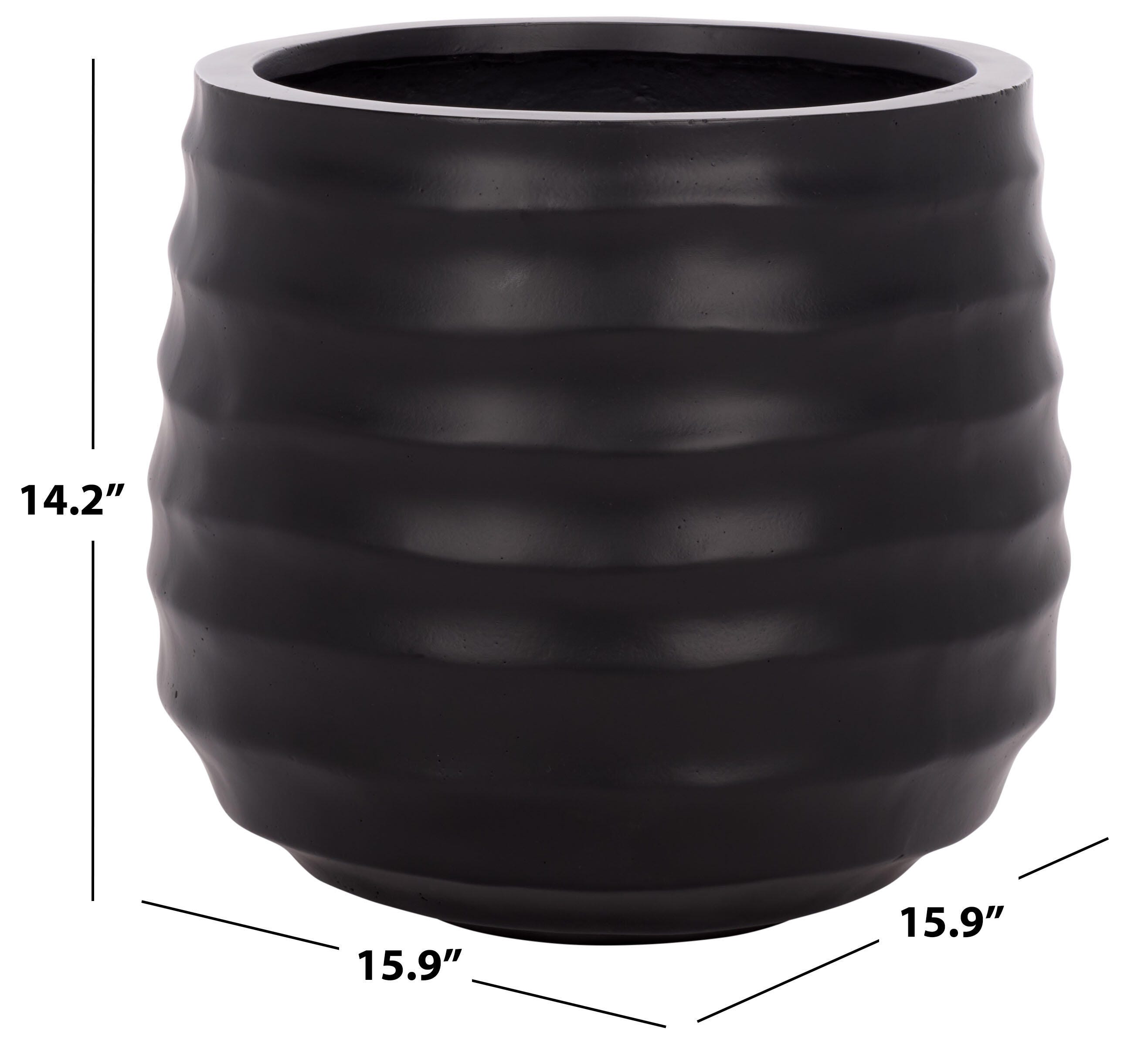 Safavieh Marta Outdoor Planter, Black, large