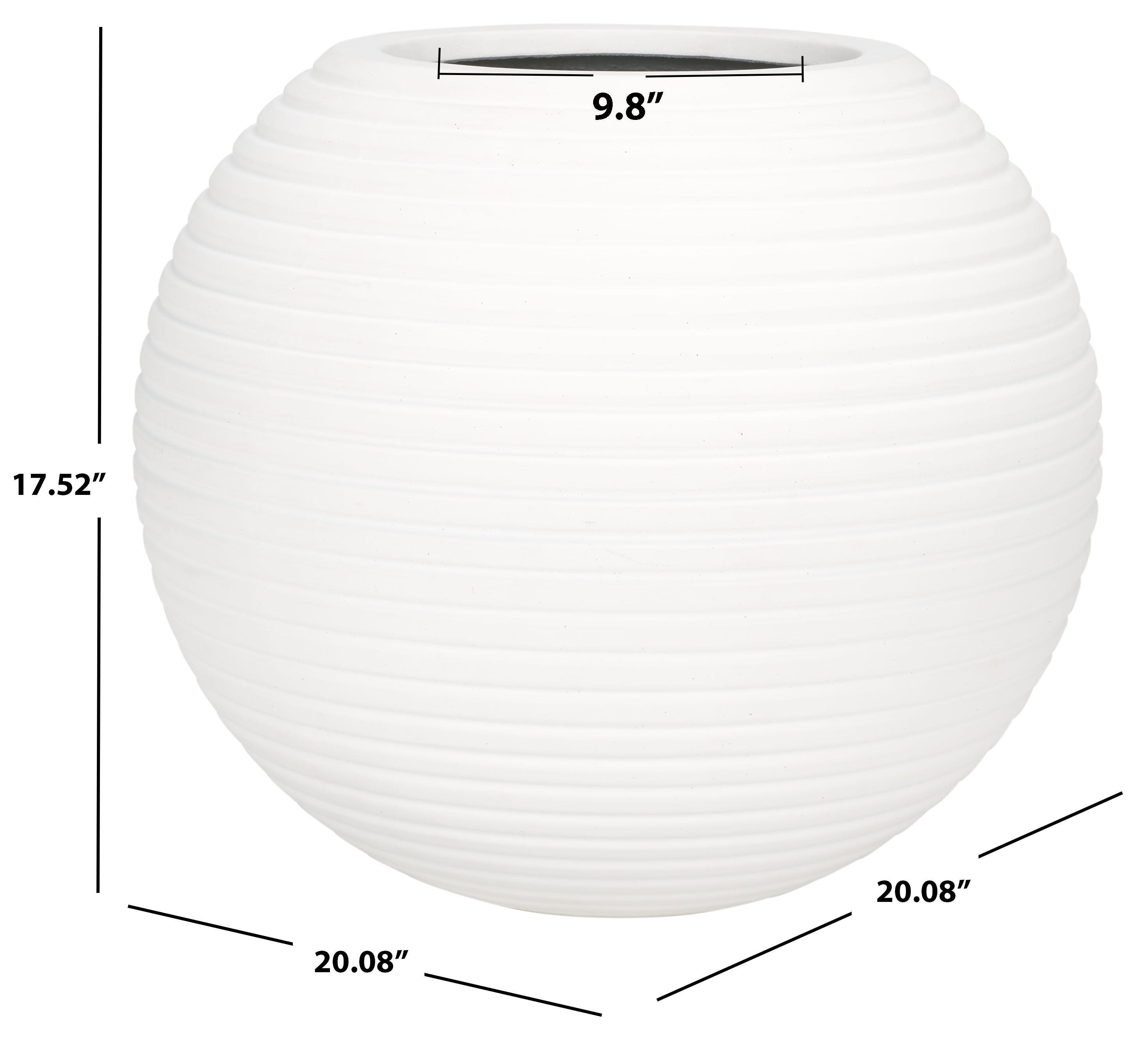 Safavieh Mora Outdoor Planter, White, large