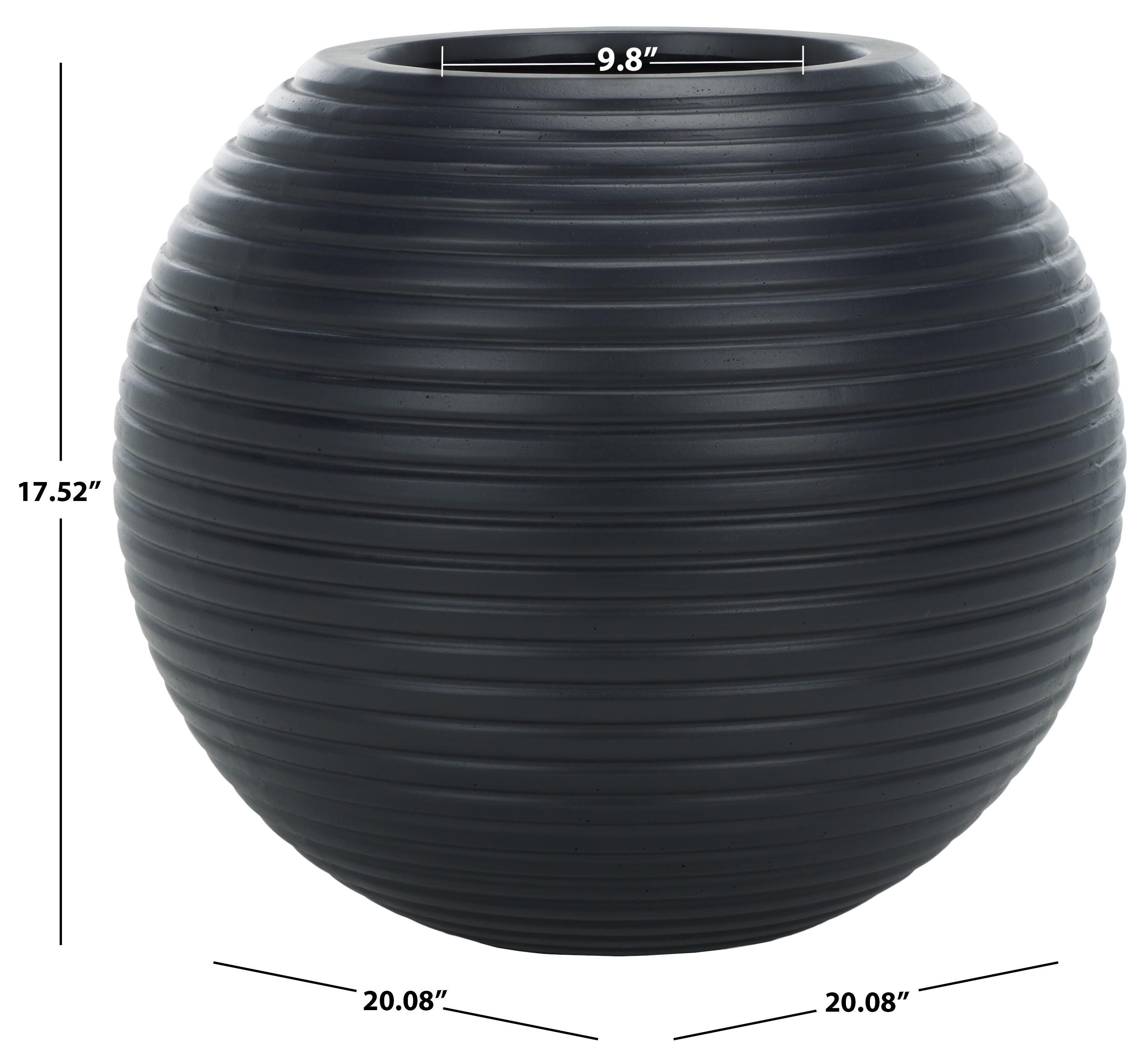 Safavieh Mora Outdoor Planter, Black, large
