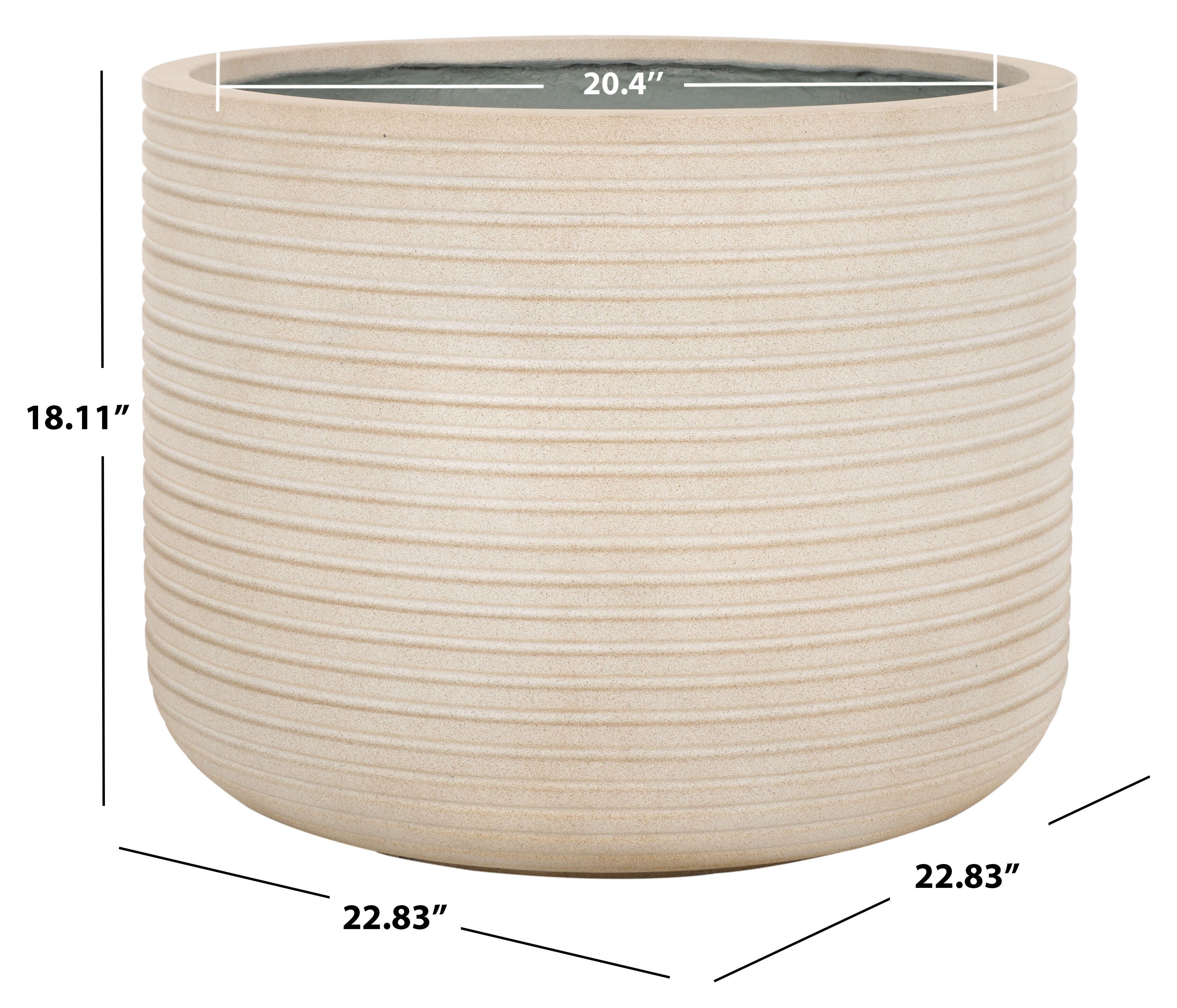 Safavieh Nardo Outdoor Large Planter, Beige, large