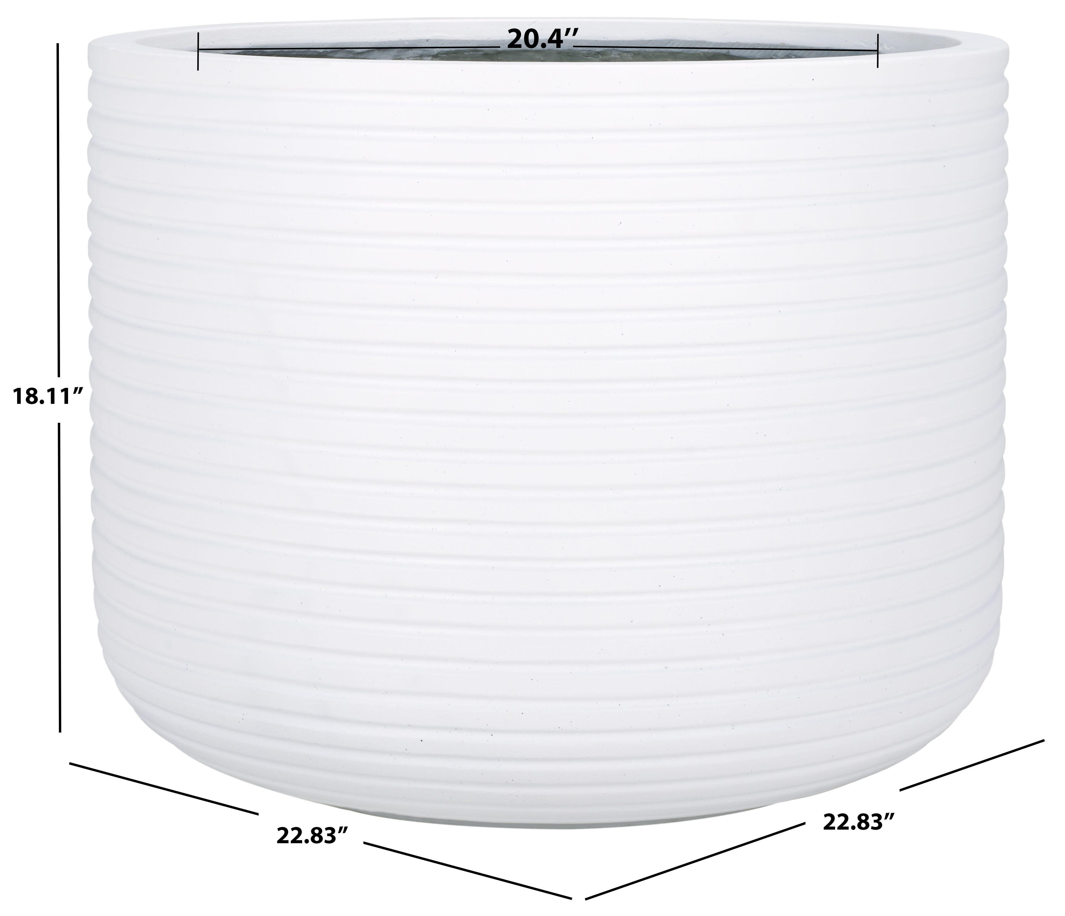 Safavieh Nardo Outdoor Large Planter, White, large
