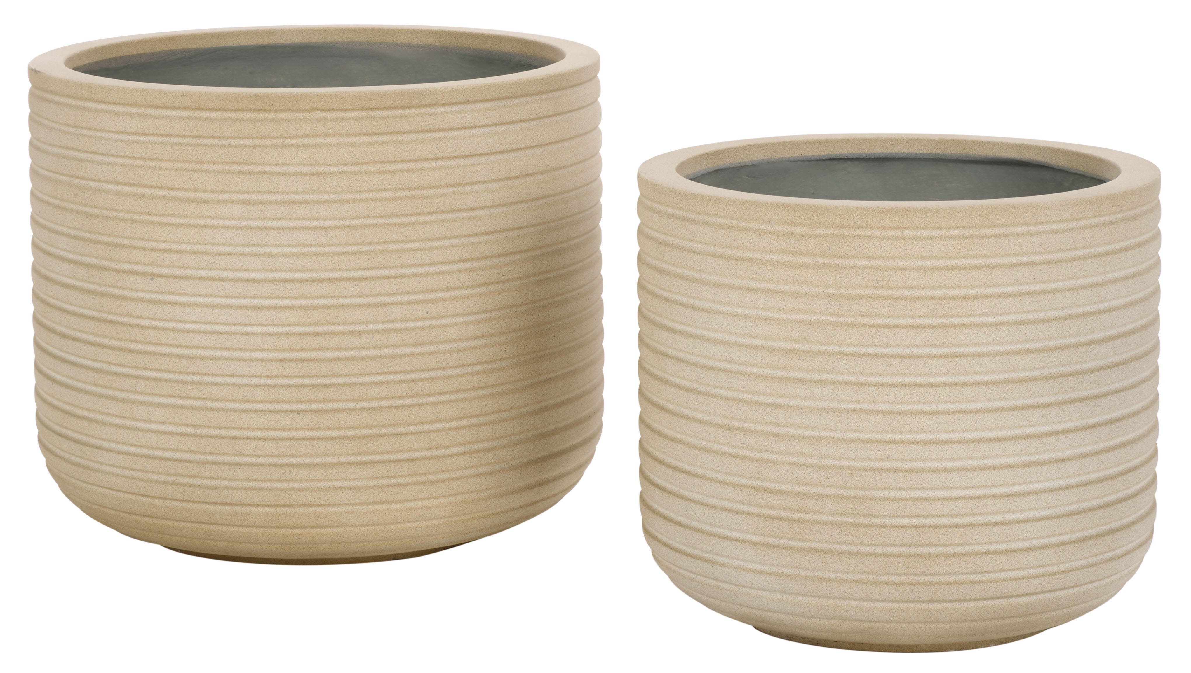 Safavieh Nardo Outdoor Planter (Set of 2), Beige, large