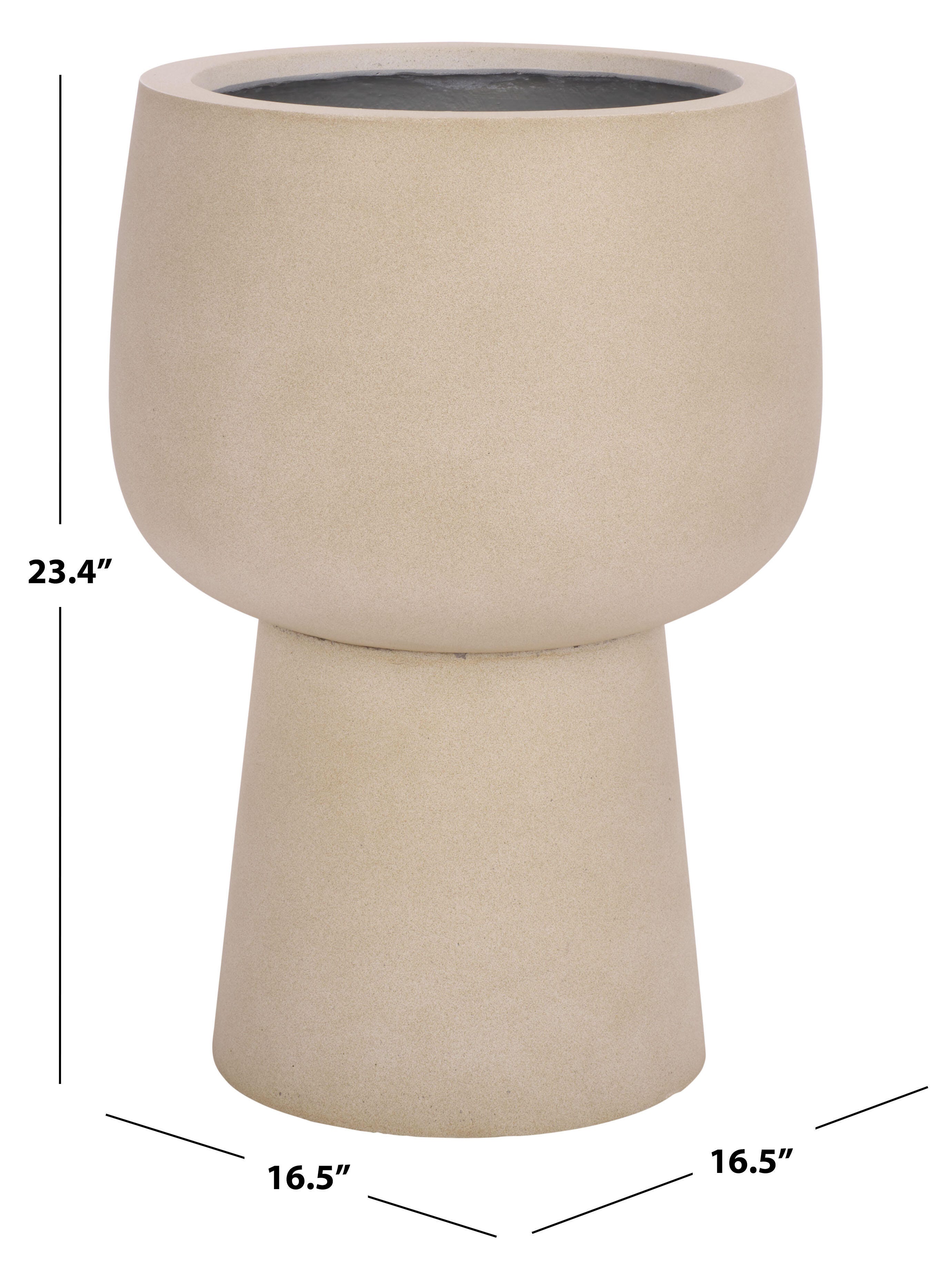 Safavieh Olivia Outdoor Planter, Beige, large