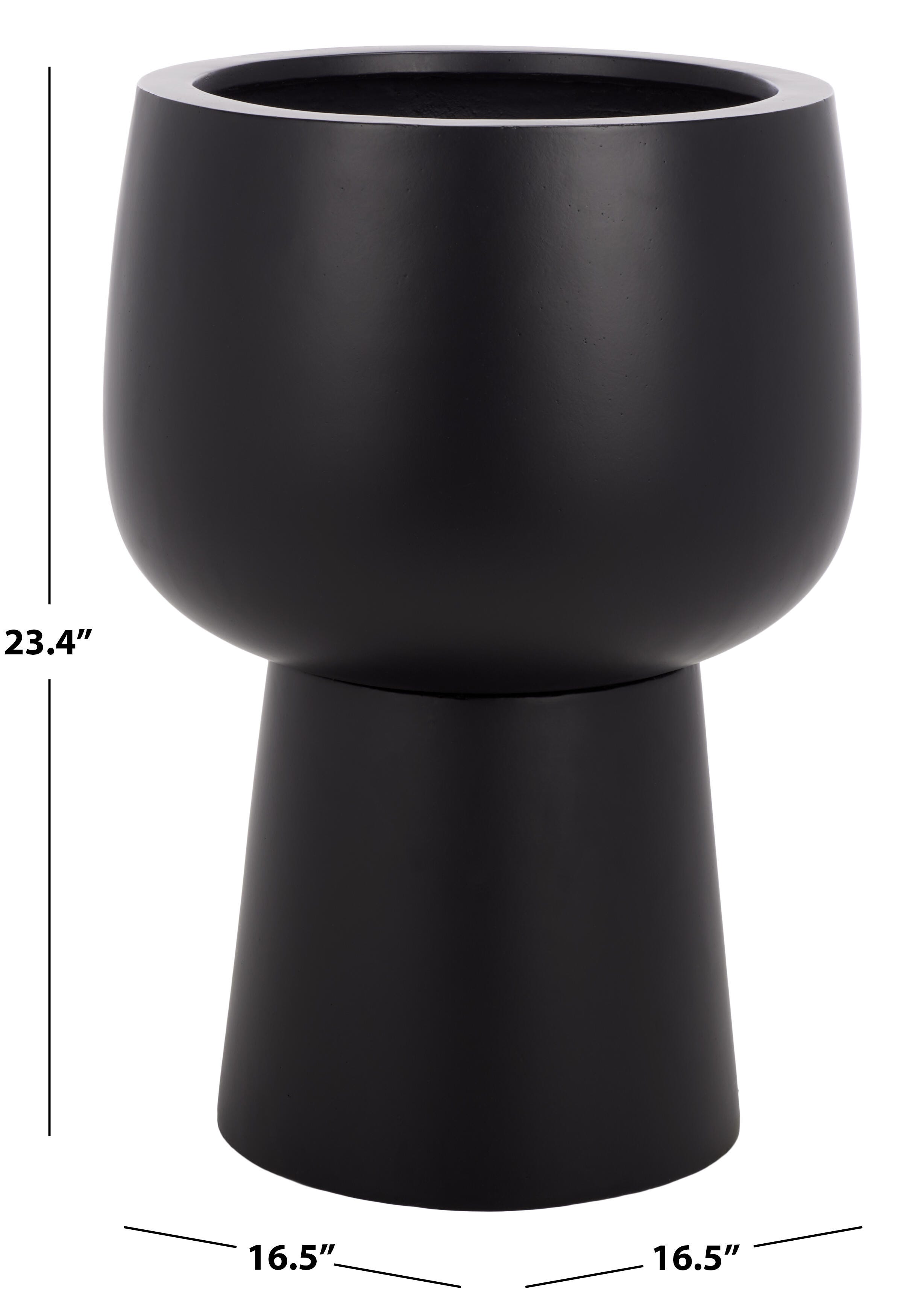 Safavieh Olivia Outdoor Planter, Black, large