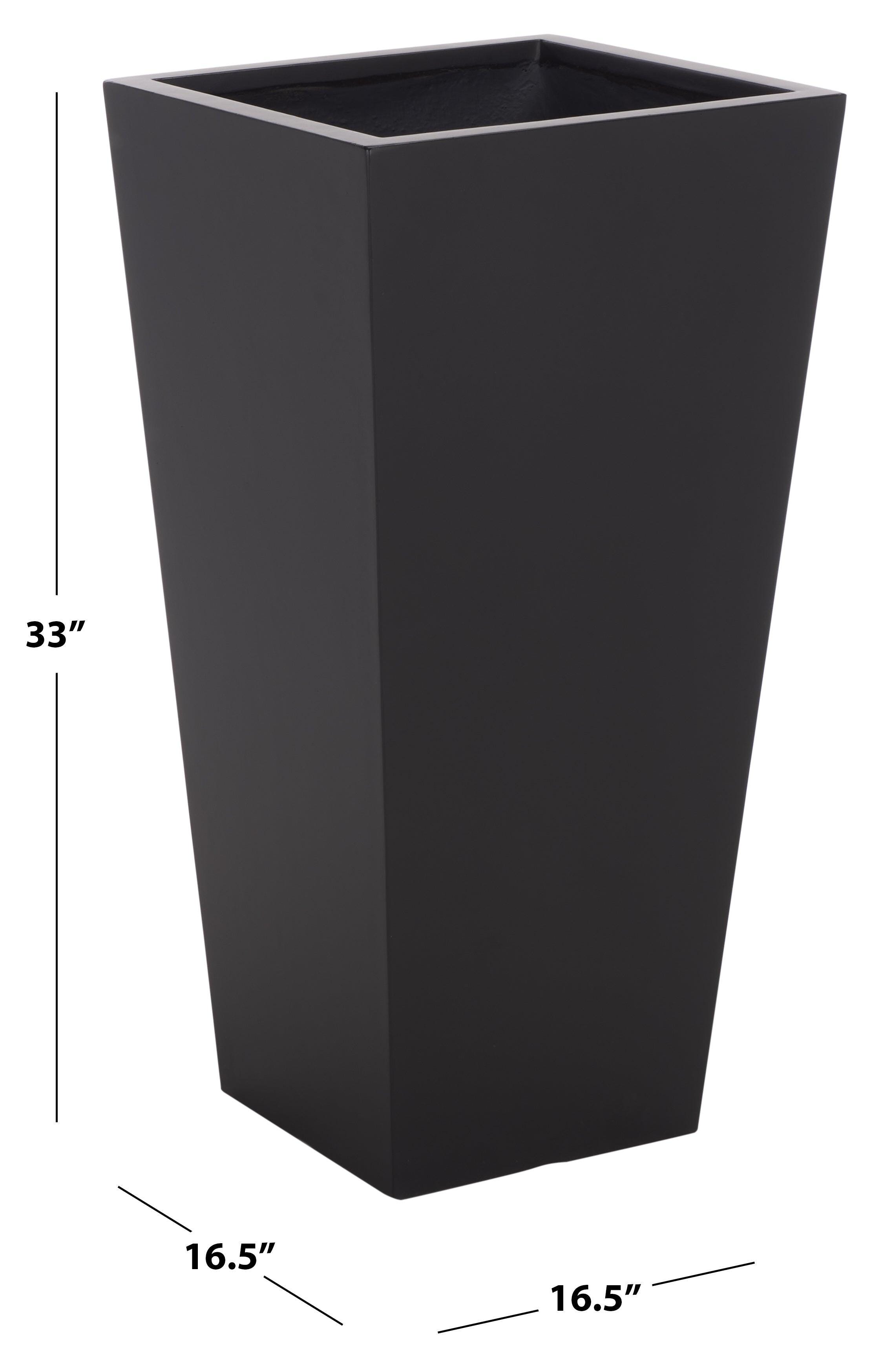 Safavieh Paloma Outdoor Large Planter, Black, large