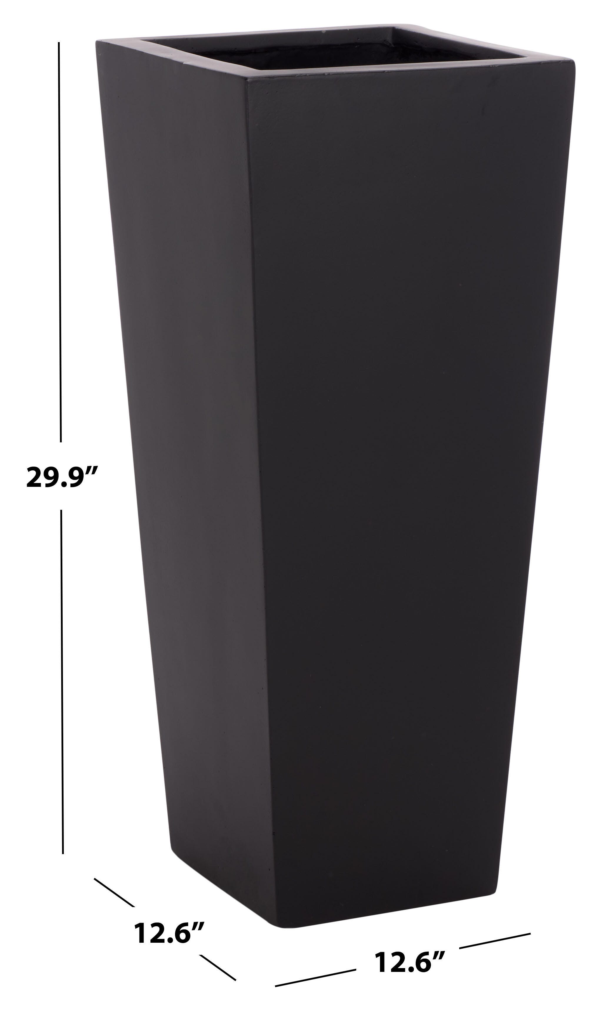Safavieh Paloma Outdoor Planter, Black, large