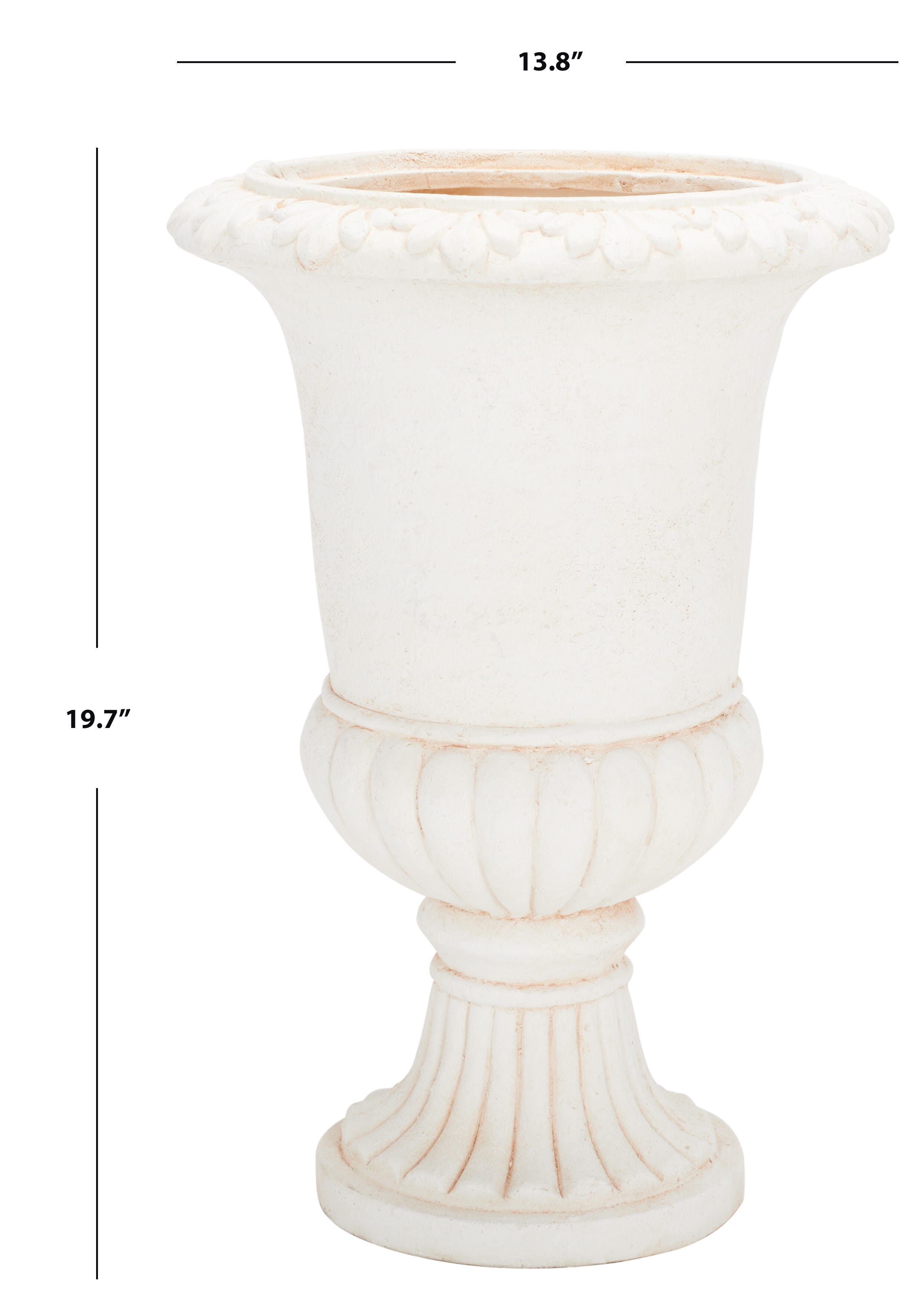 Safavieh Paul Outdoor Planter, Off White, large