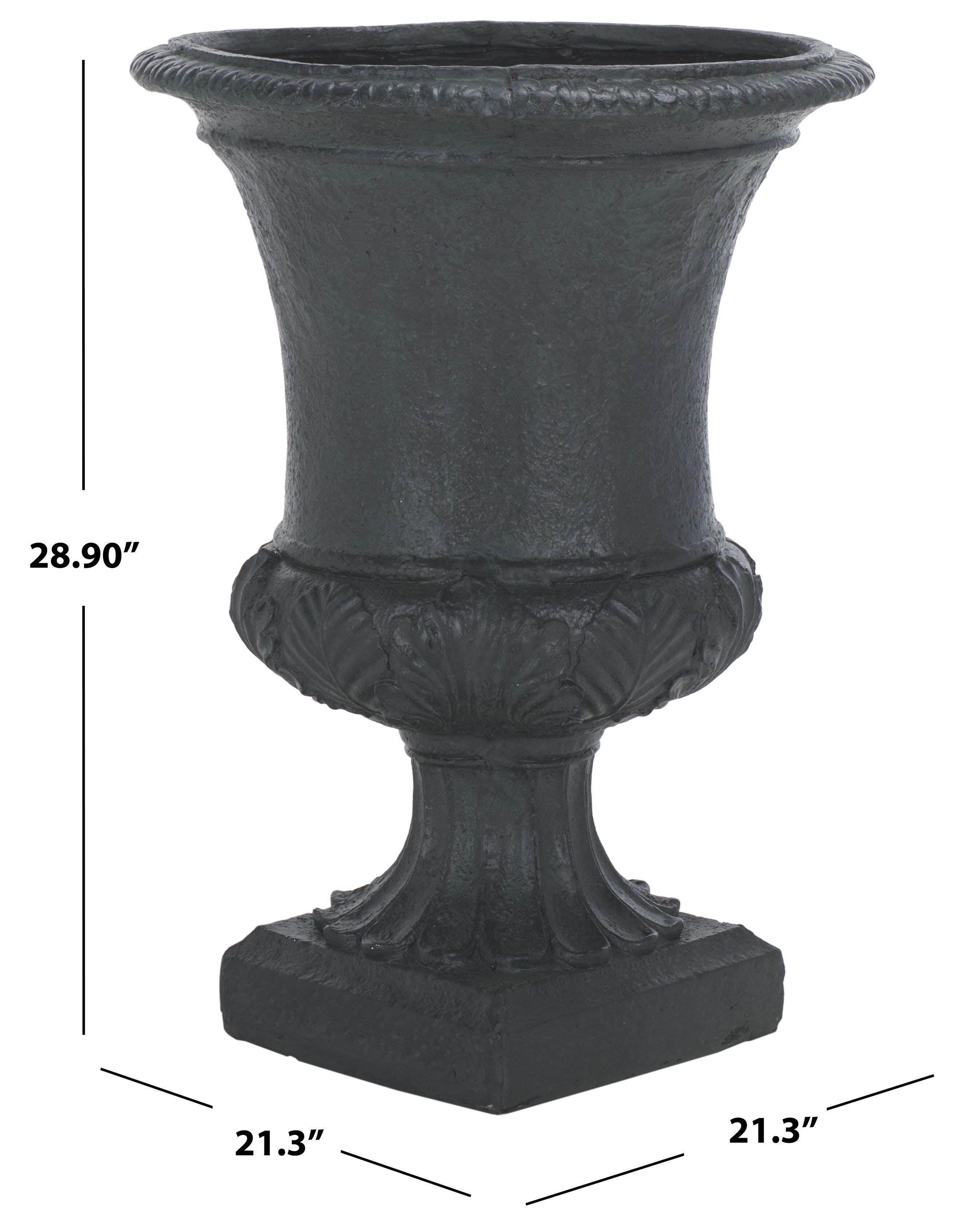 Safavieh Paven Outdoor Planter, Black, large