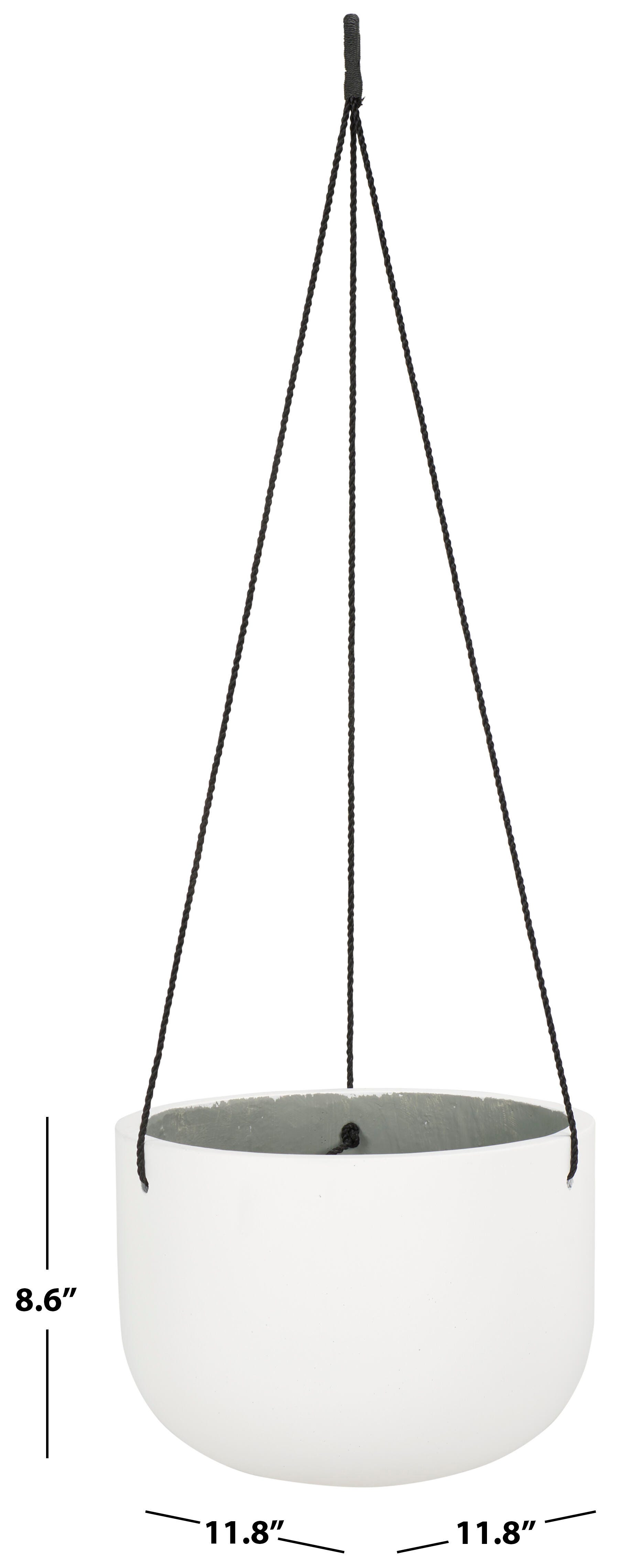 Safavieh Rancer Outdoor Hanging Planter, White, large