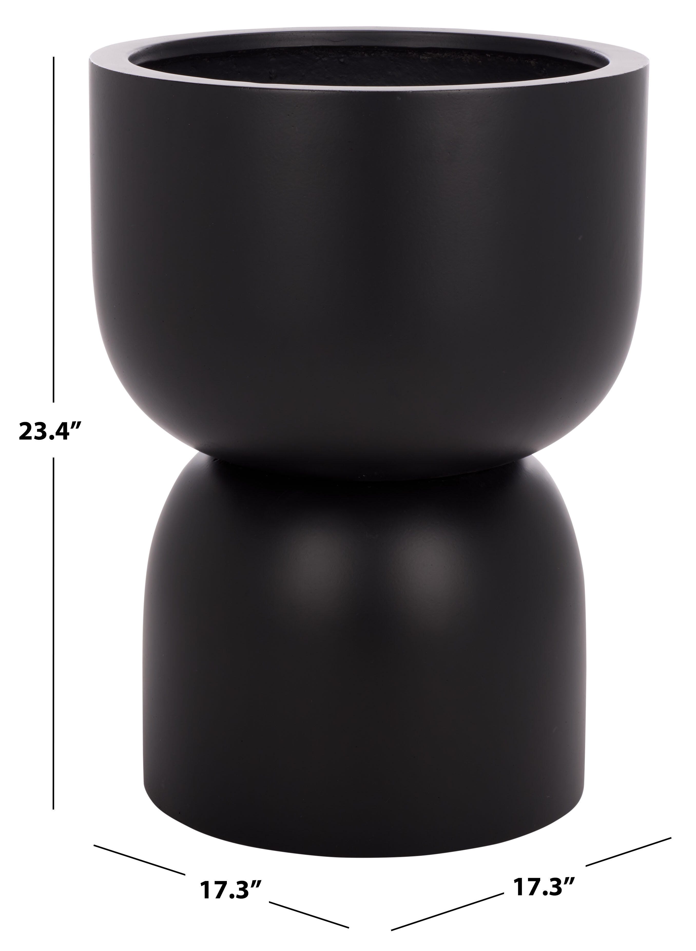 Safavieh Ricco Outdoor Planter, Black, large