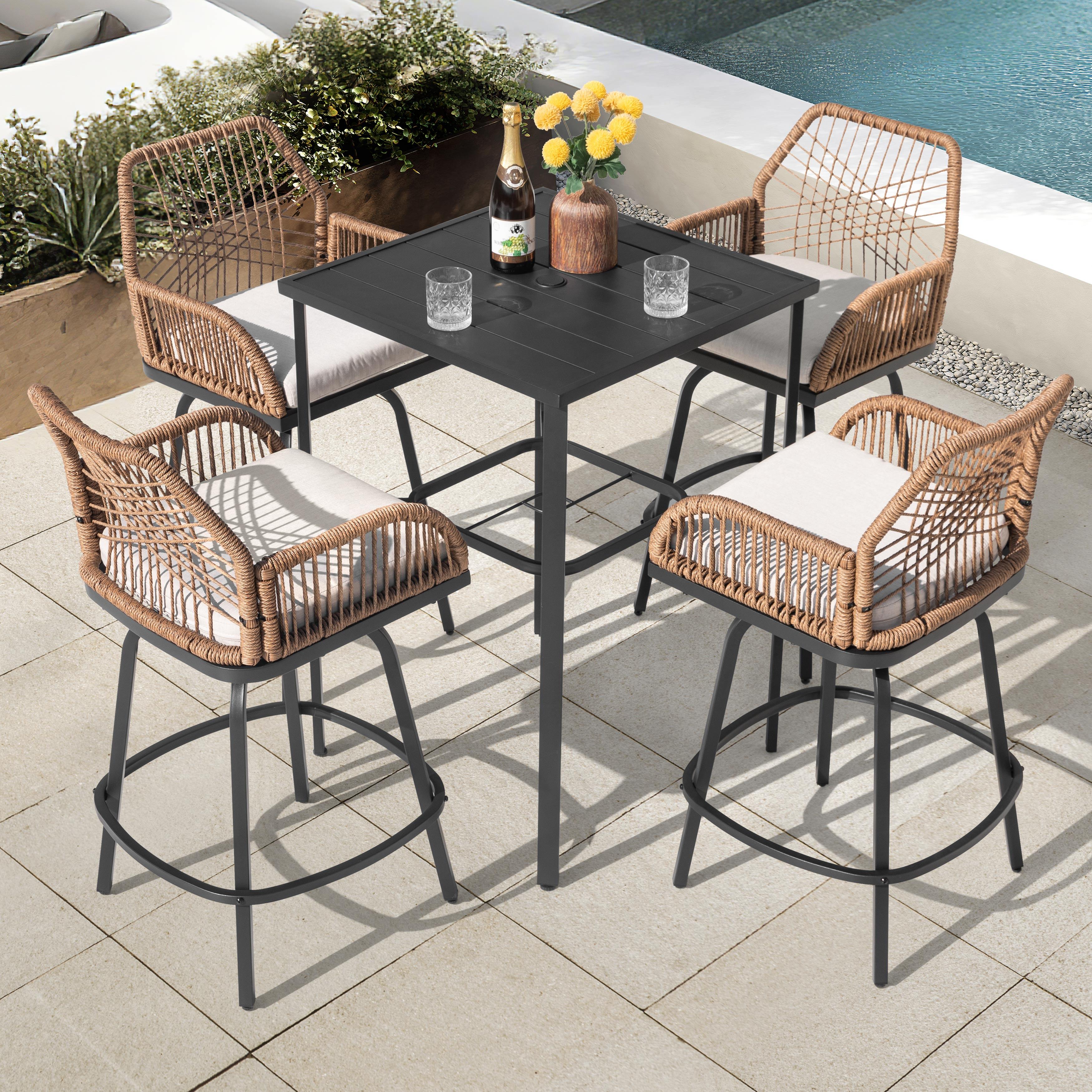 Nuu Garden Outdoor Bar Stools (Set of 2), , large