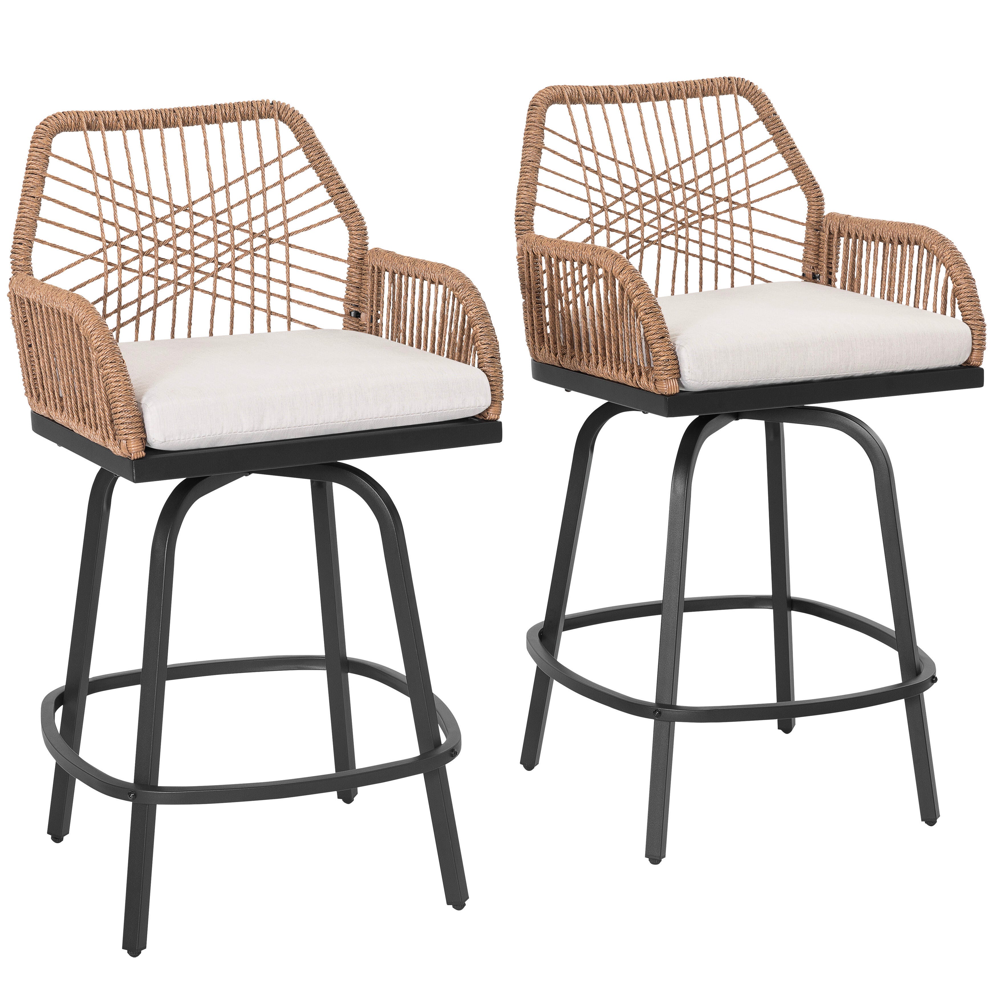 Nuu Garden Outdoor Bar Stools (Set of 2), , large