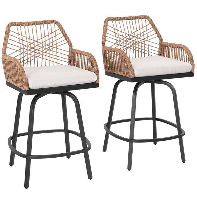 Nuu Garden Outdoor Bar Stools (Set of 2)