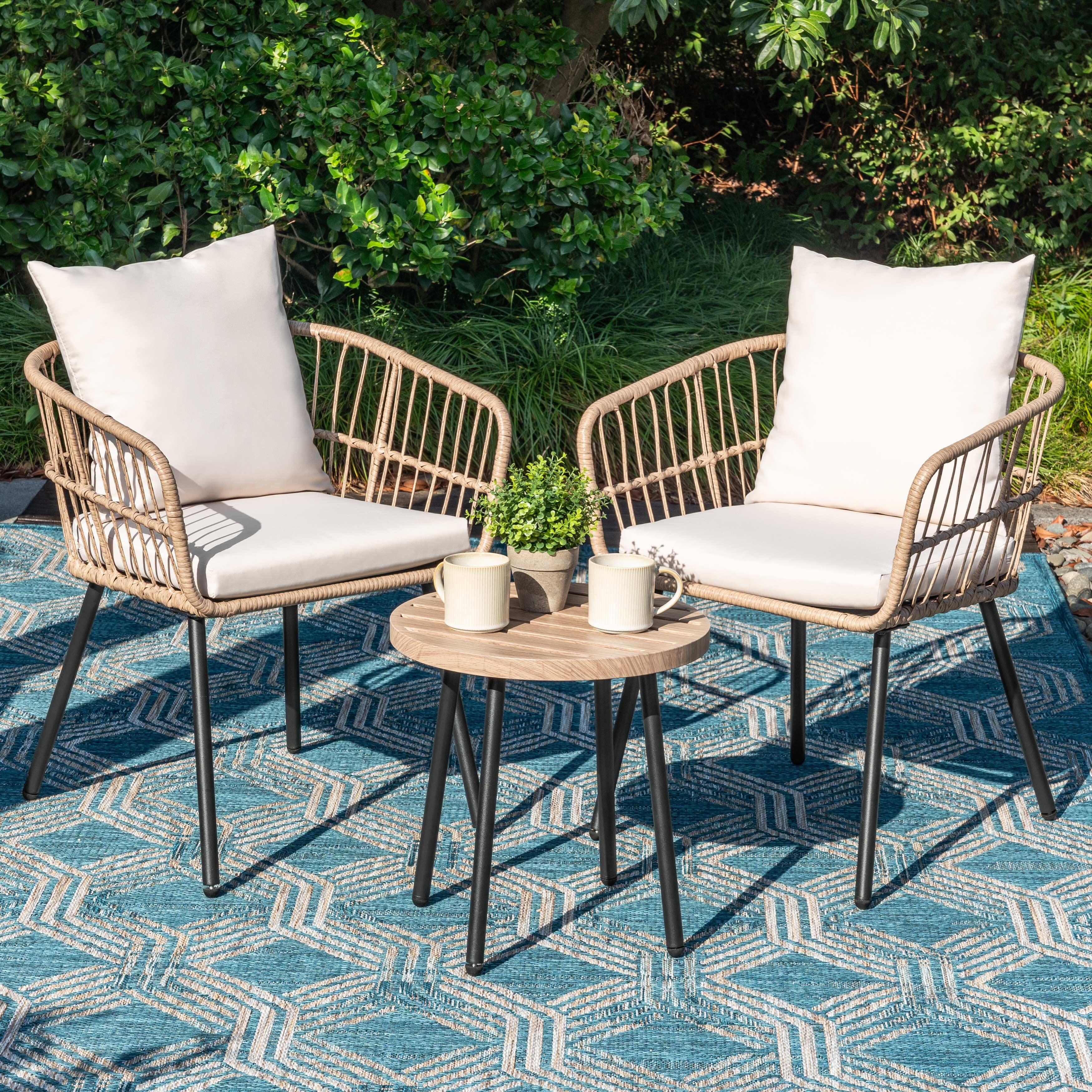 Nuu Garden 3 Piece Outdoor Bistro Set, , rollover