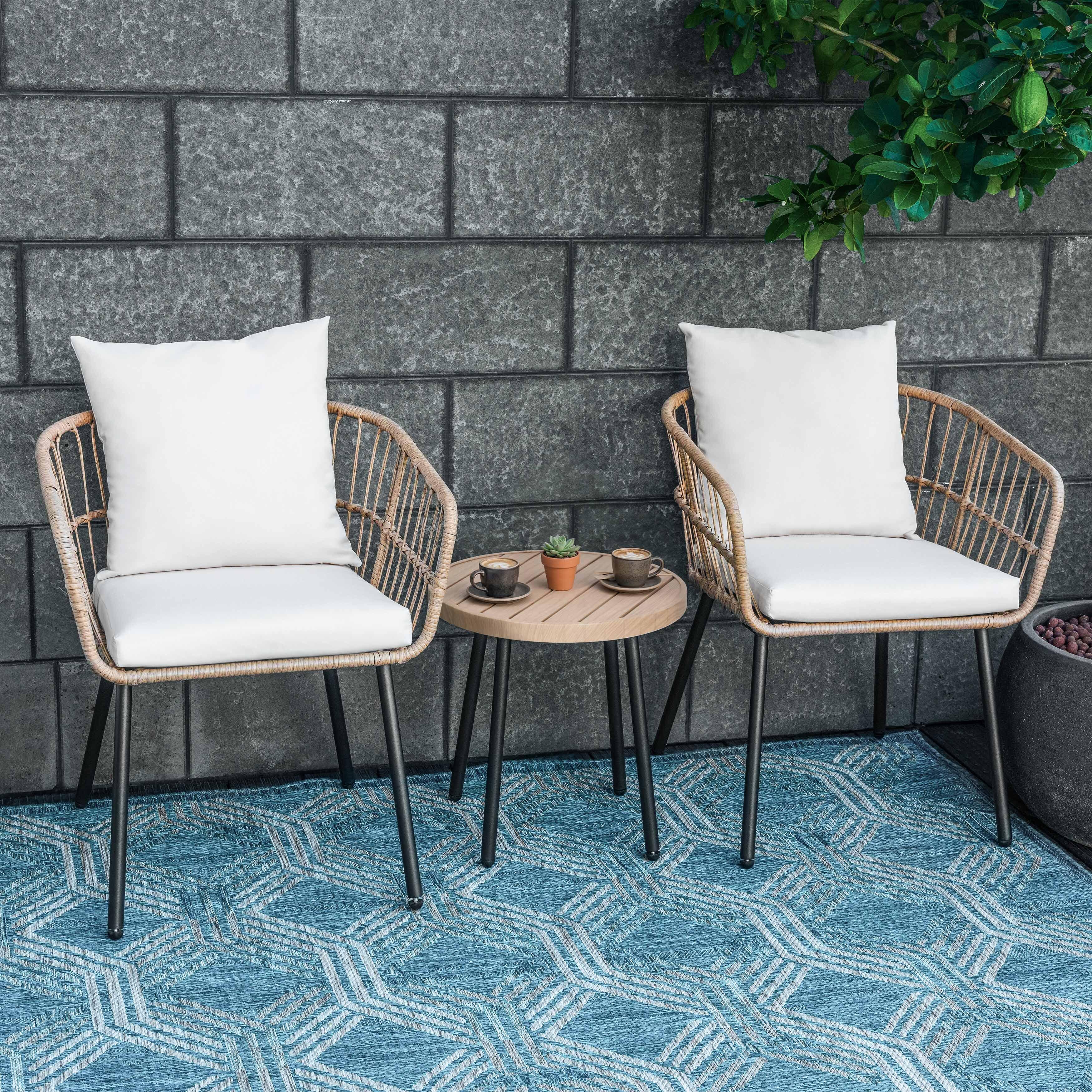 Nuu Garden 3 Piece Outdoor Bistro Set, , large
