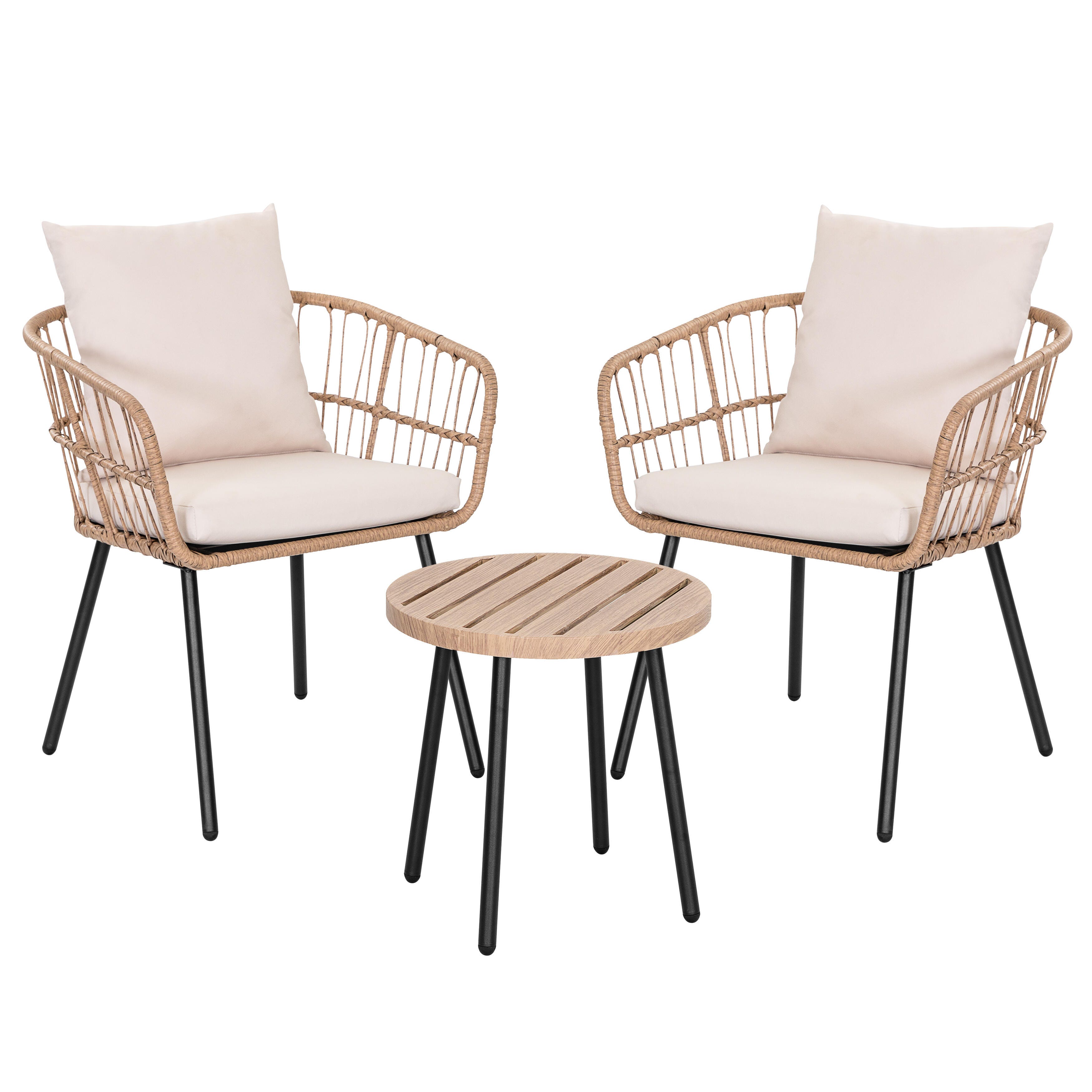 Nuu Garden 3 Piece Outdoor Bistro Set, , large