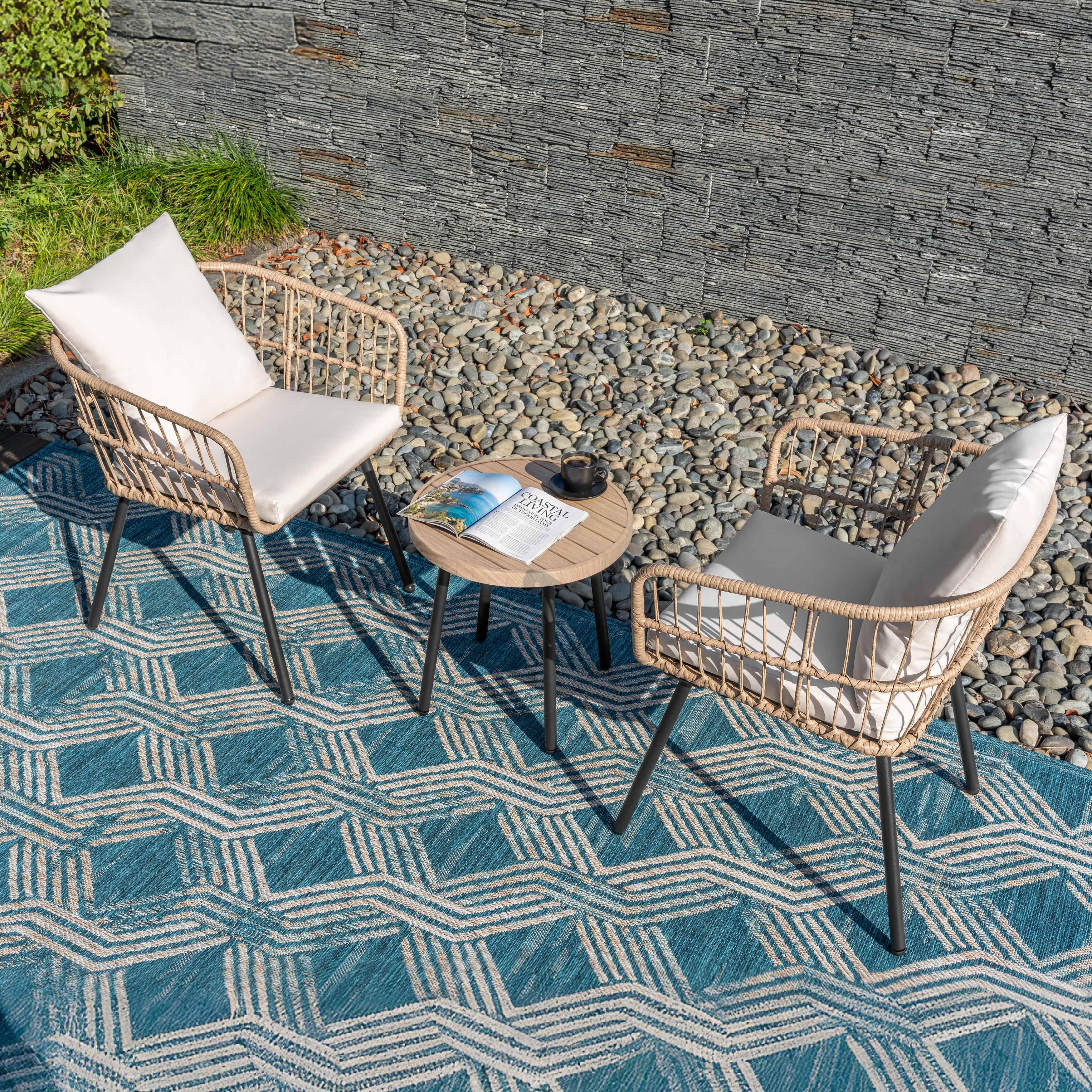 Nuu Garden 3 Piece Outdoor Bistro Set, , large