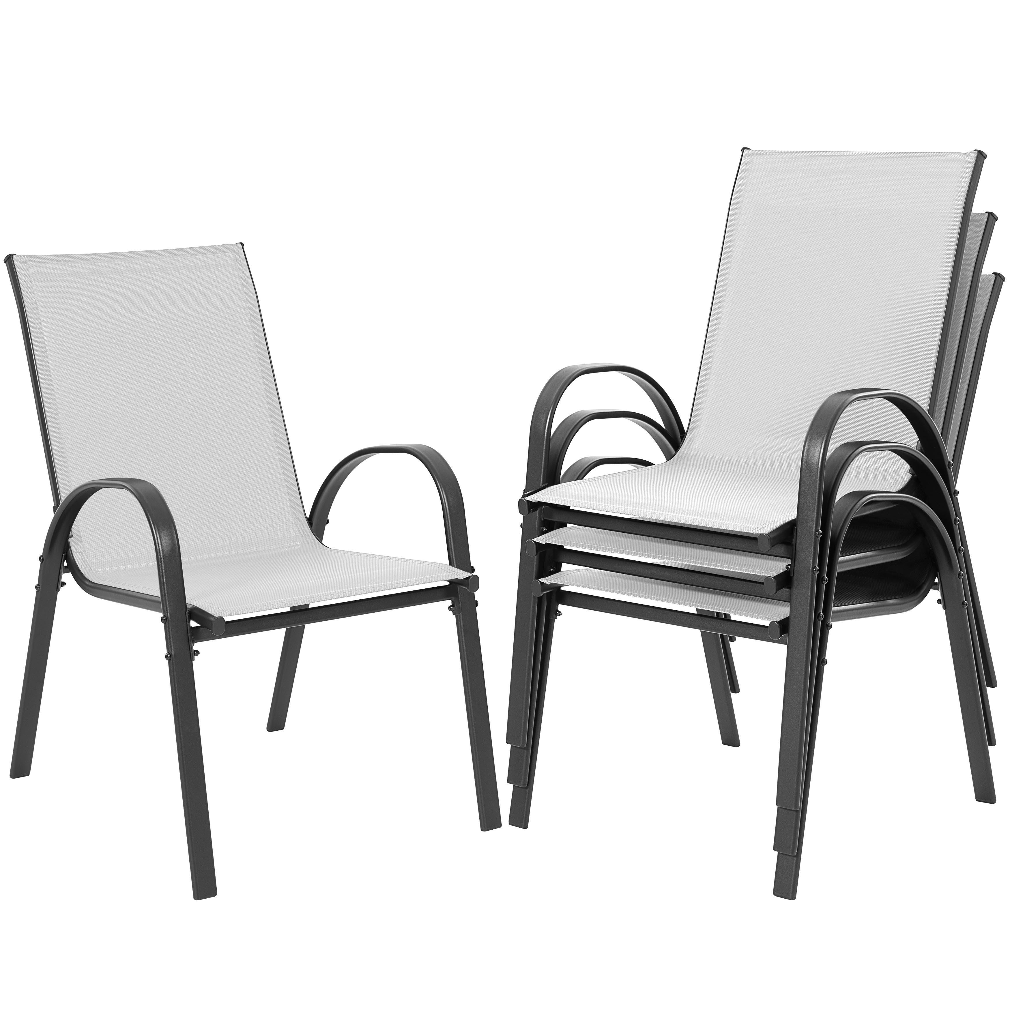 Nuu Garden Outdoor Dining Chair (Set of 4), Light Gray, large