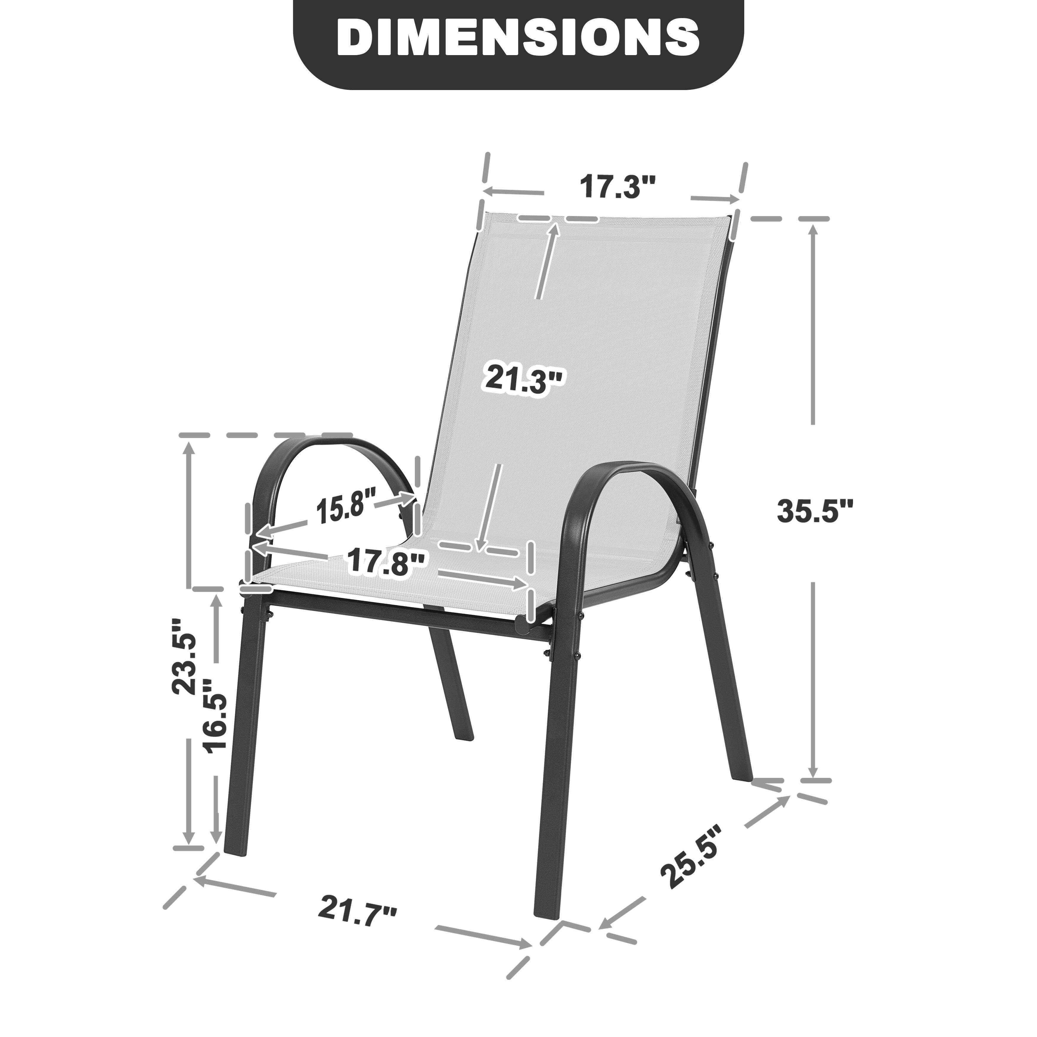Nuu Garden Outdoor Dining Chair (Set of 4), Light Gray, large