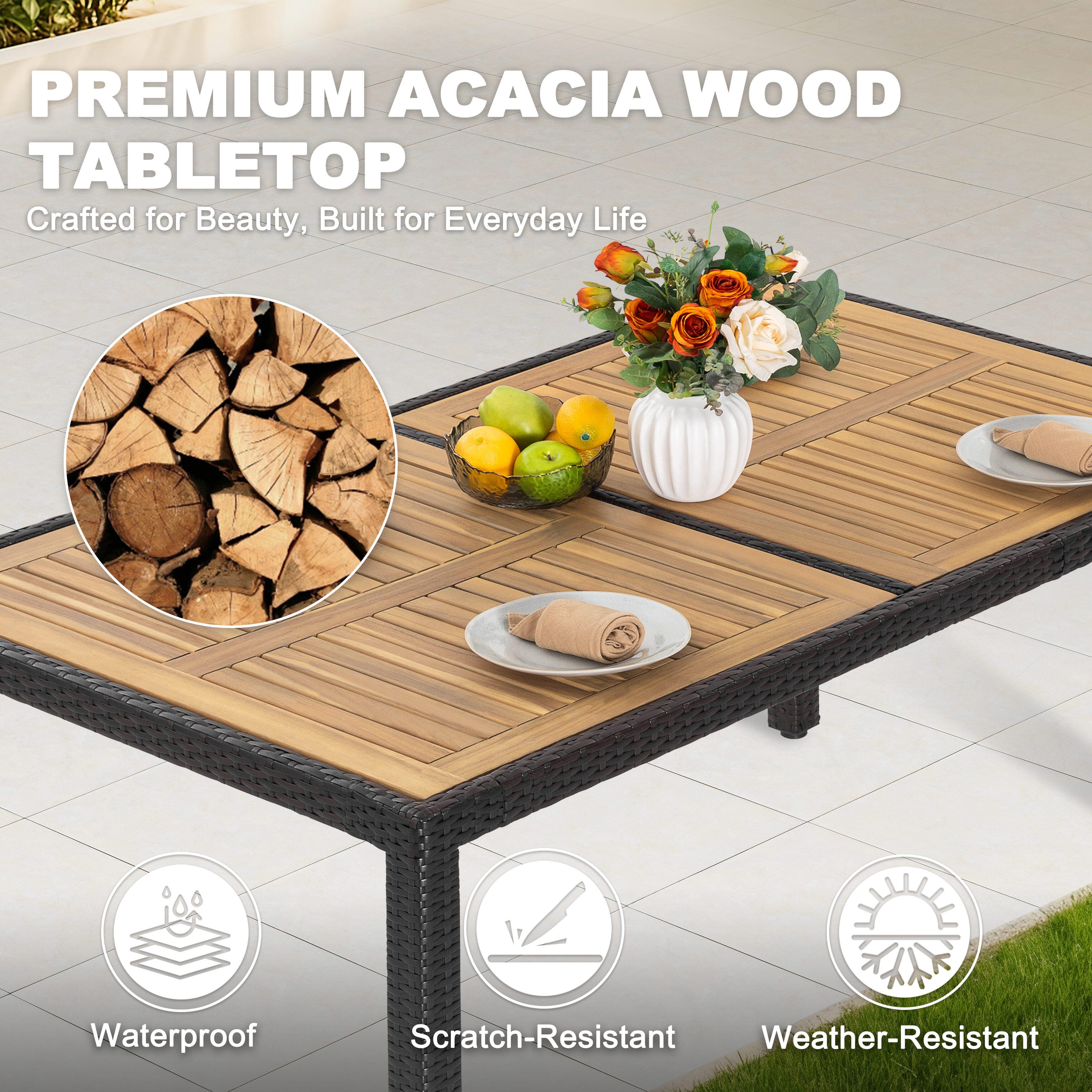 Nuu Garden Outdoor Dining Table, , large