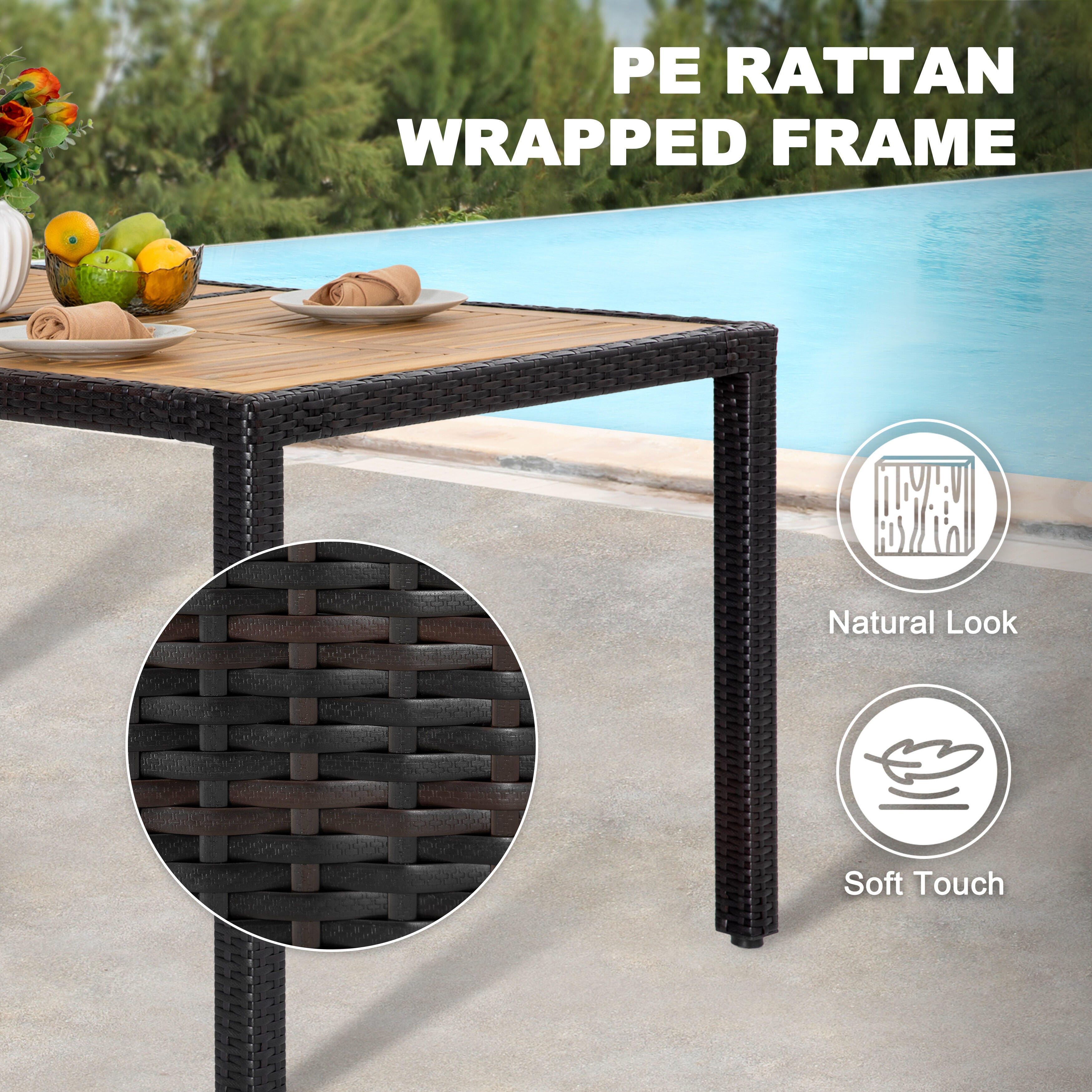 Nuu Garden Outdoor Dining Table, , large