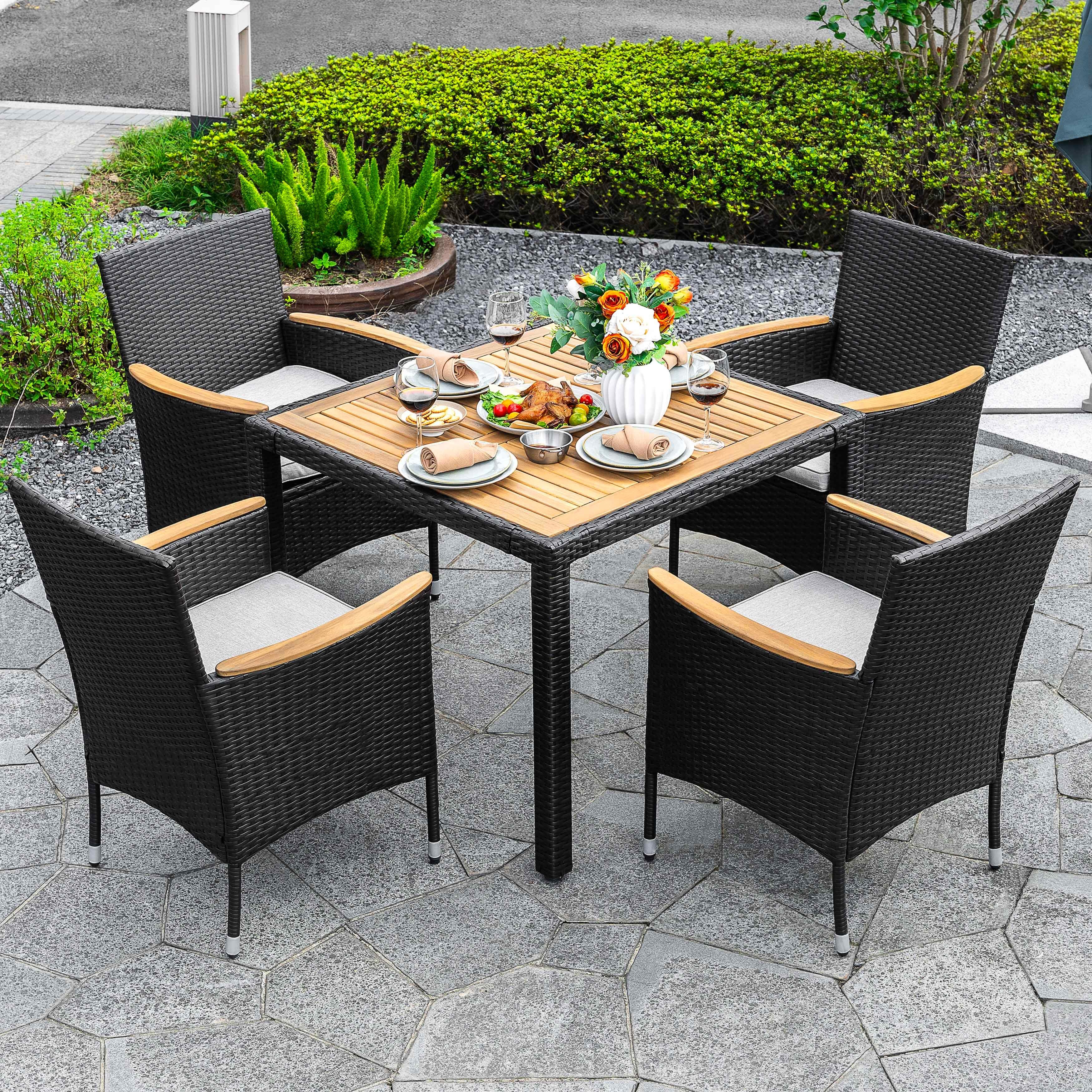 Nuu Garden Outdoor Square Dining Table, , large