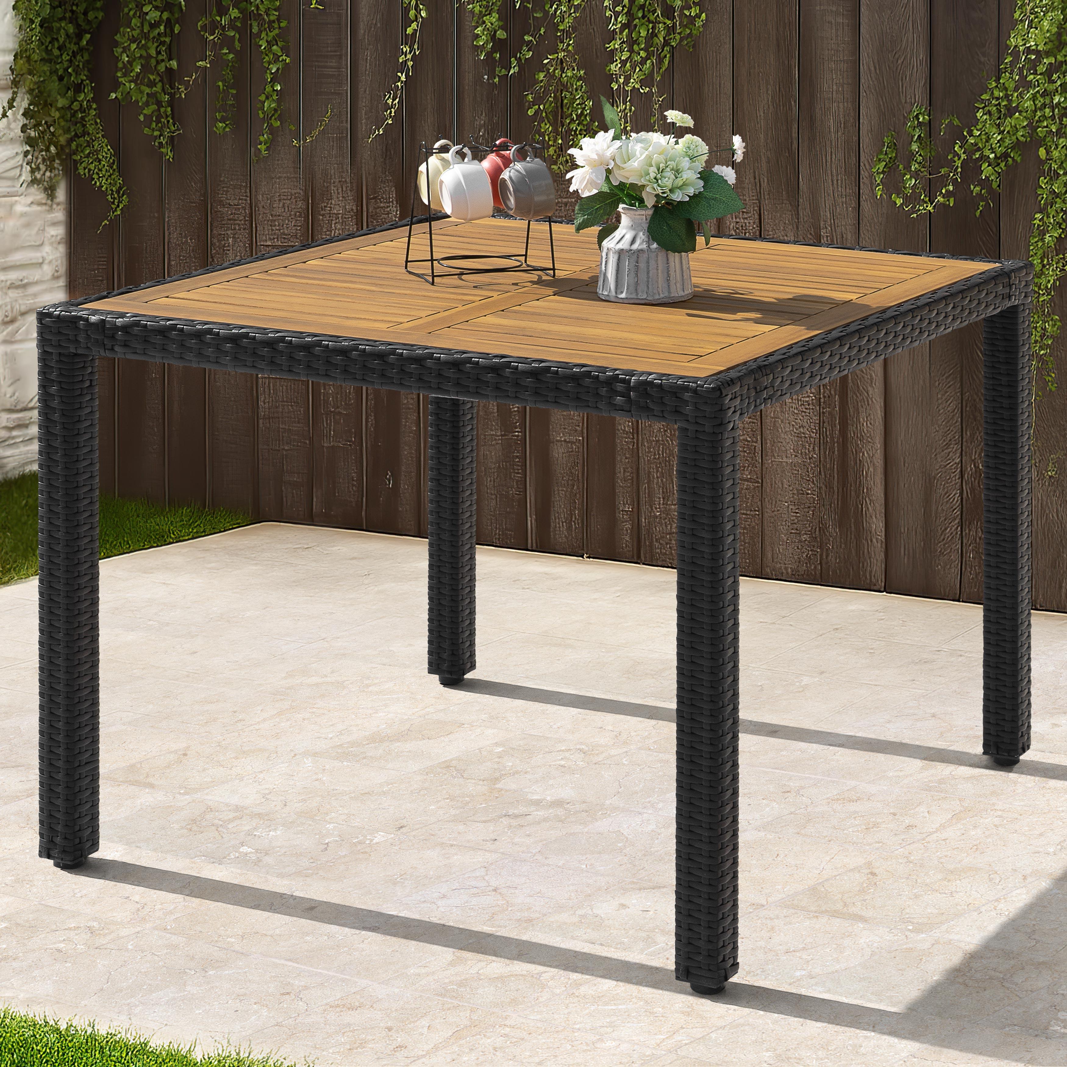 Nuu Garden Outdoor Square Dining Table, , large