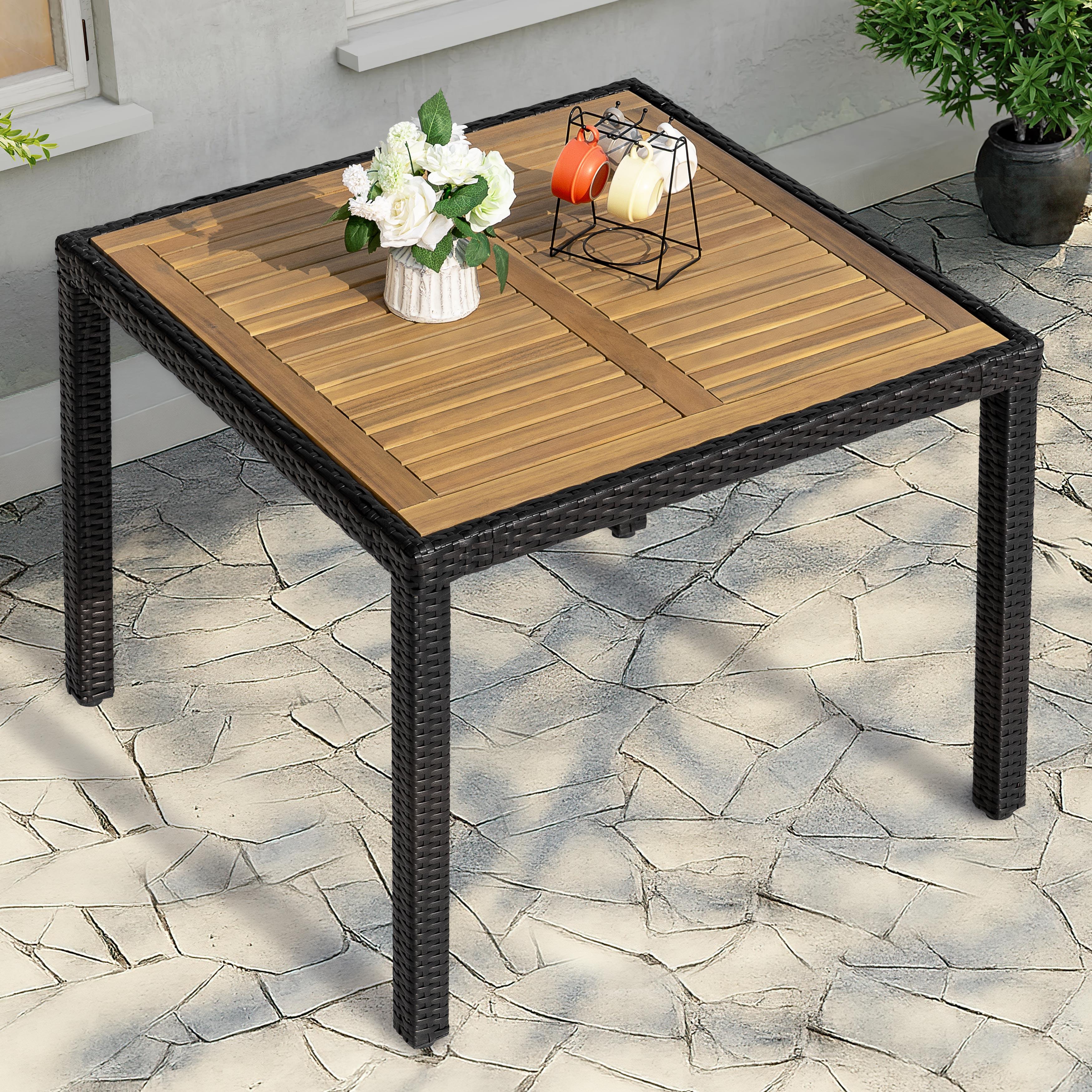 Nuu Garden Outdoor Square Dining Table, , large