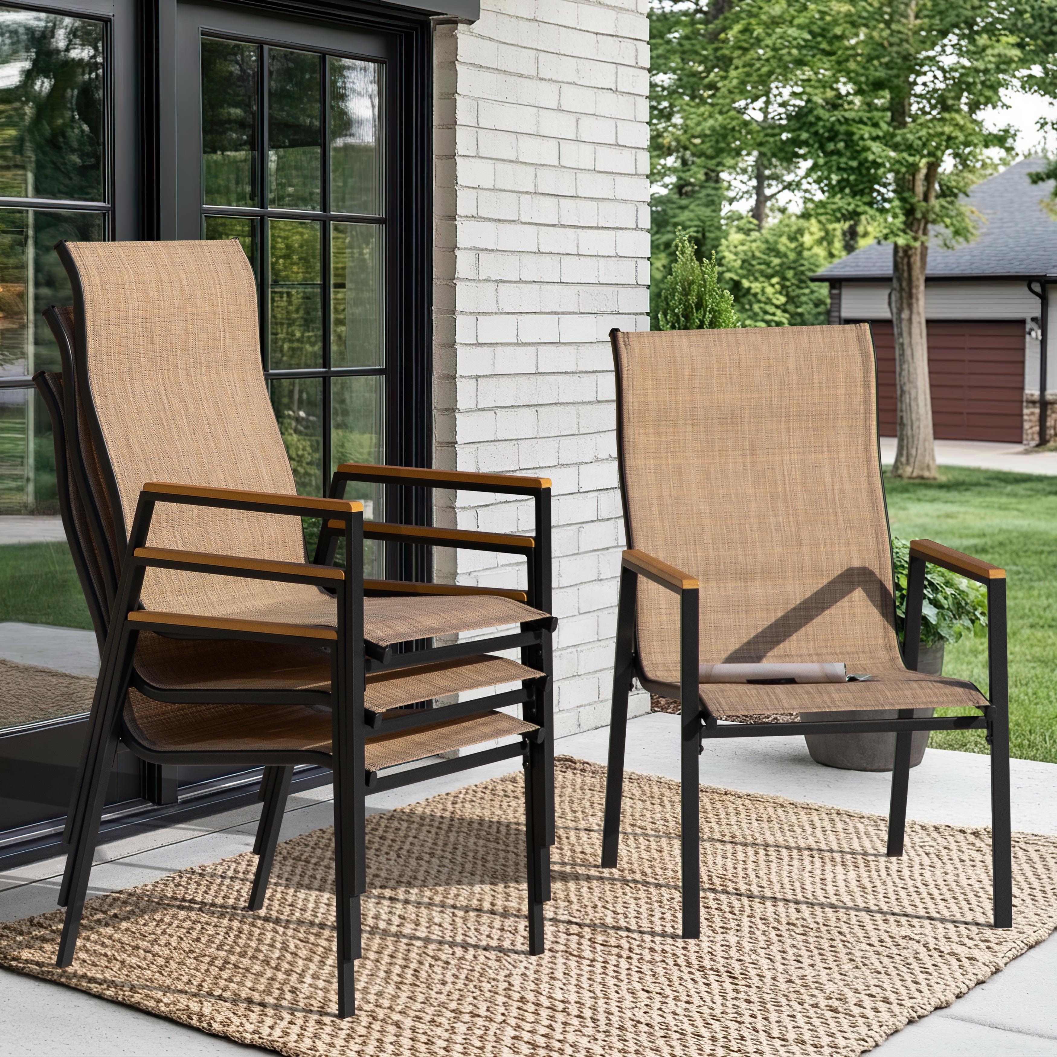 Nuu Garden Outdoor Patio Dining Chair (Set of 4), , large