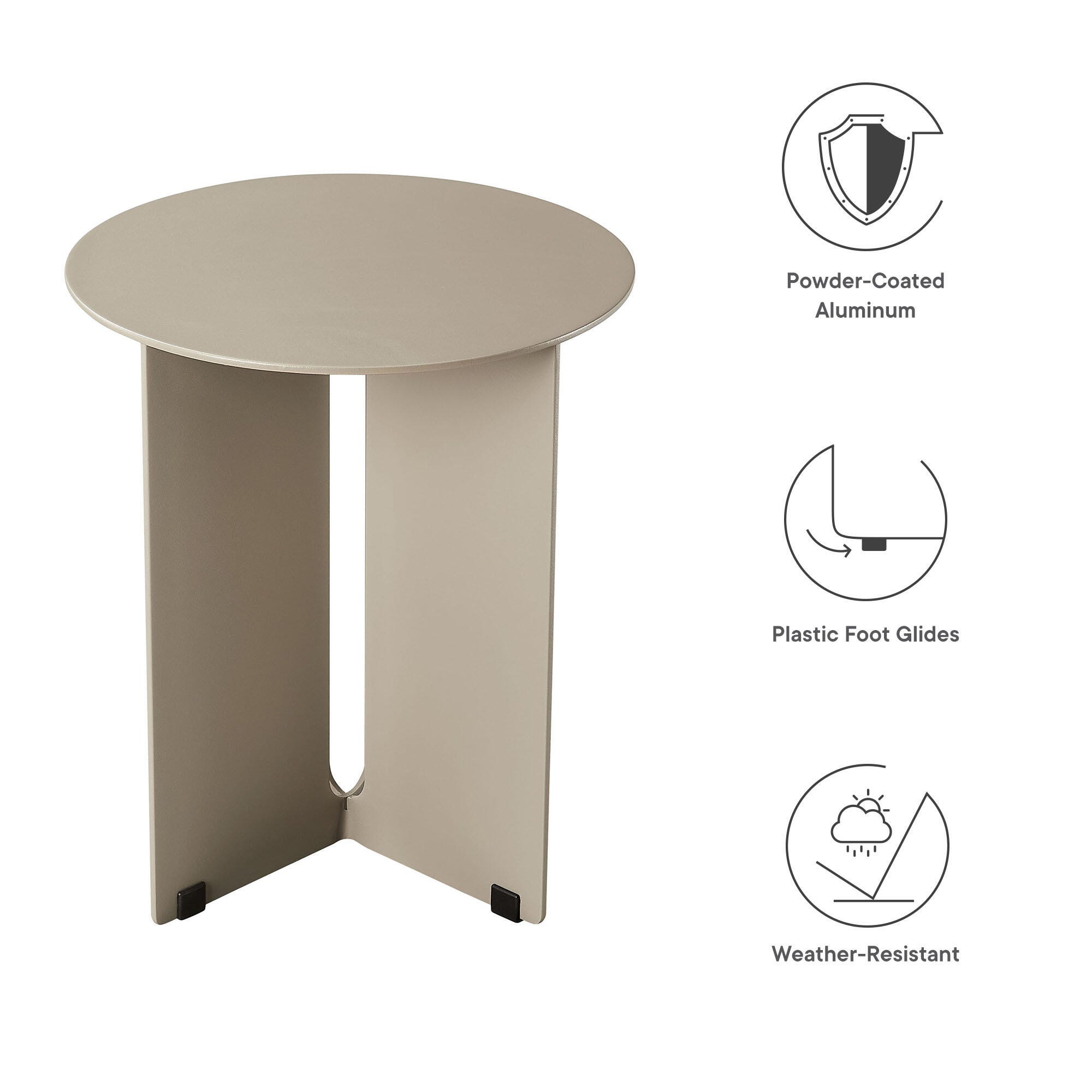 Modway Tecton Outdoor Side Table, , large