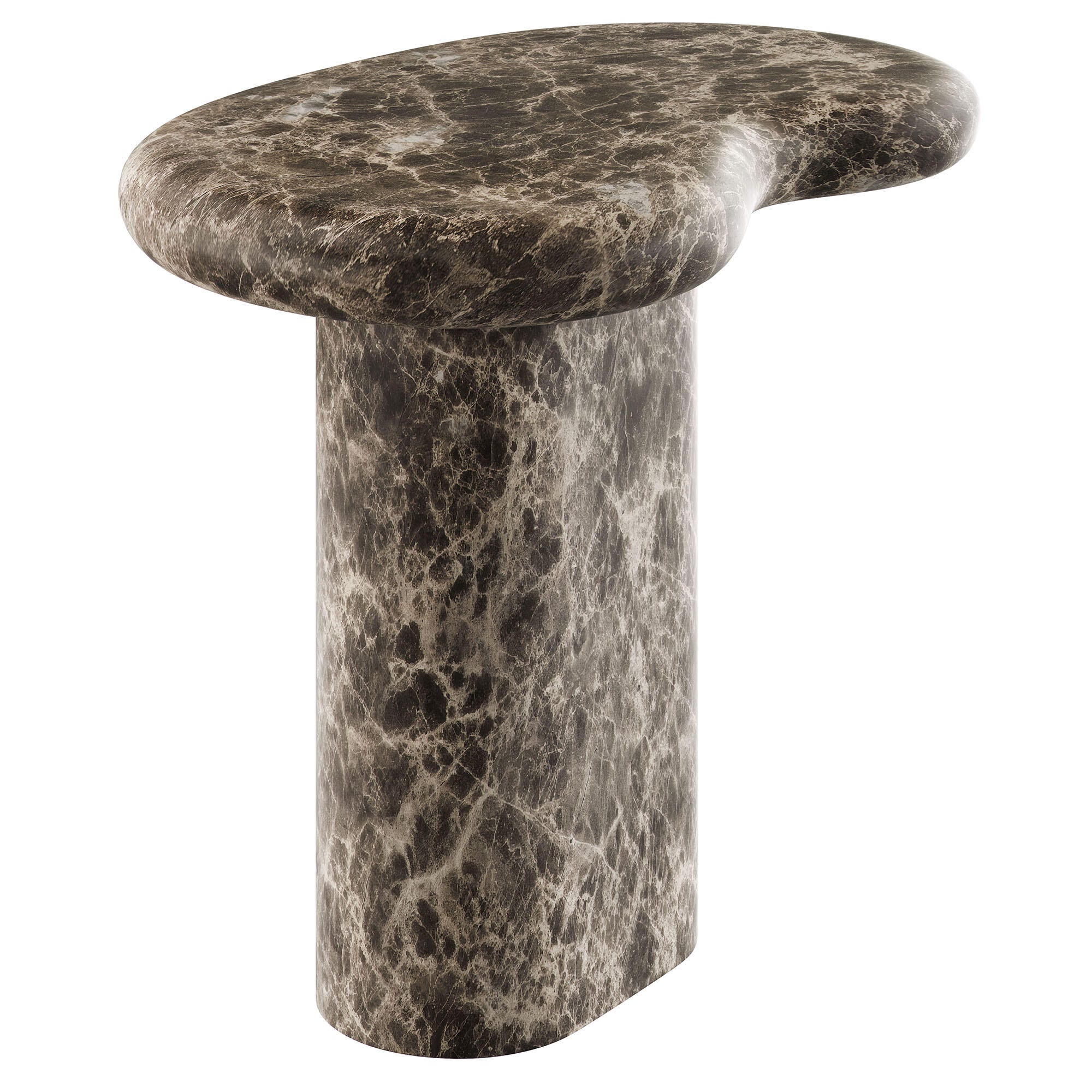 Modway Elowen Outdoor Side Table, Dark Emperador, large