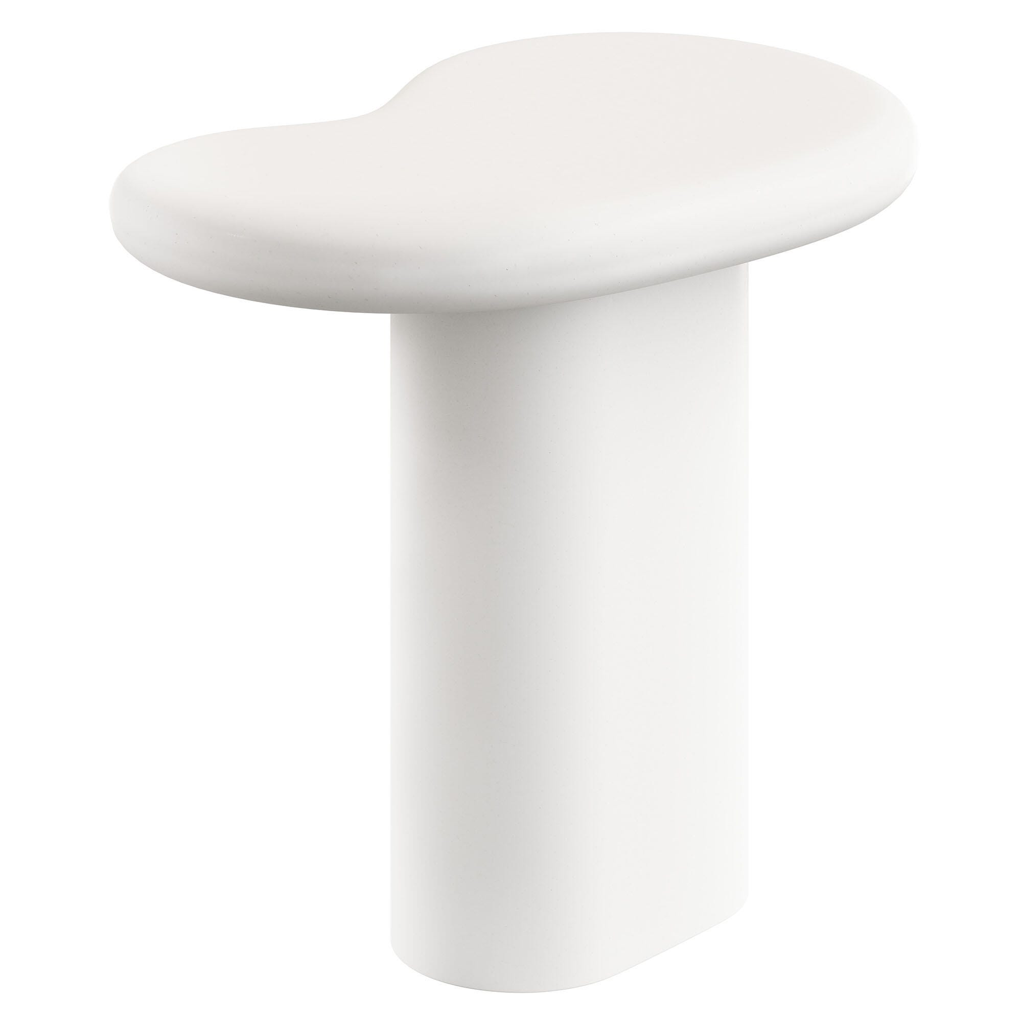 Modway Elowen Outdoor Side Table, White, large