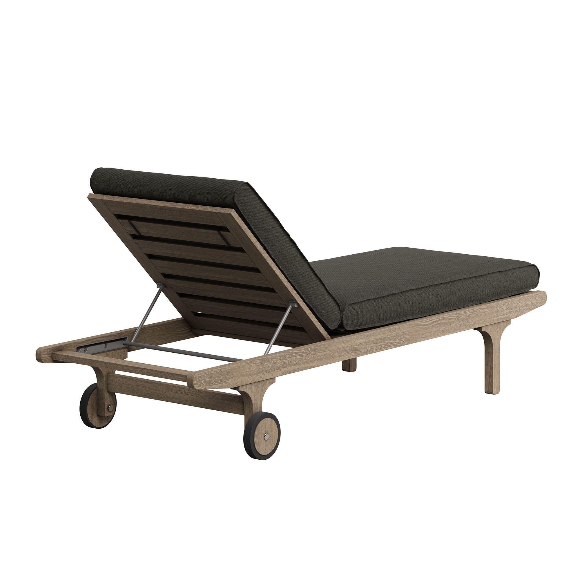 Modway Saratoga Outdoor Chaise Lounge, Flint Gray, large