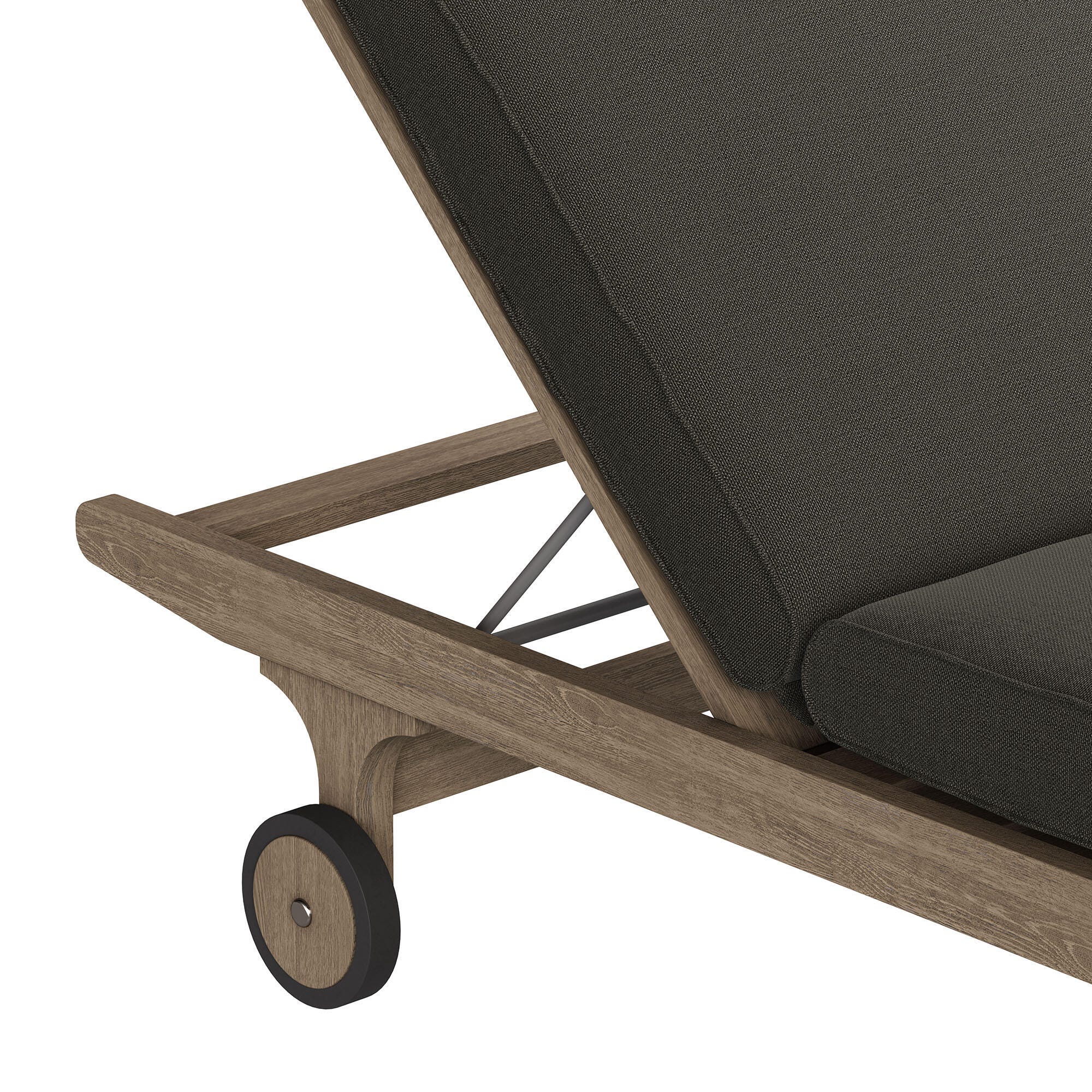Modway Saratoga Outdoor Chaise Lounge, Flint Gray, large