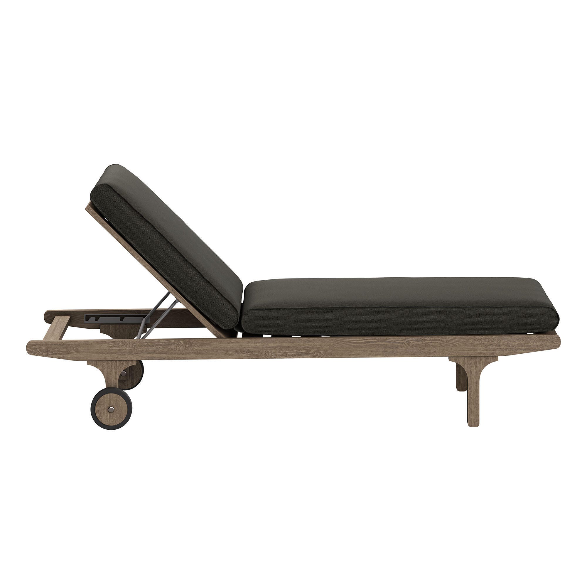 Modway Saratoga Outdoor Chaise Lounge, Flint Gray, large