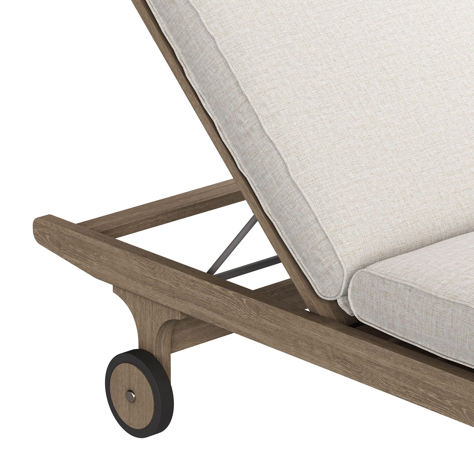 Modway Saratoga Outdoor Chaise Lounge, Pebble, large