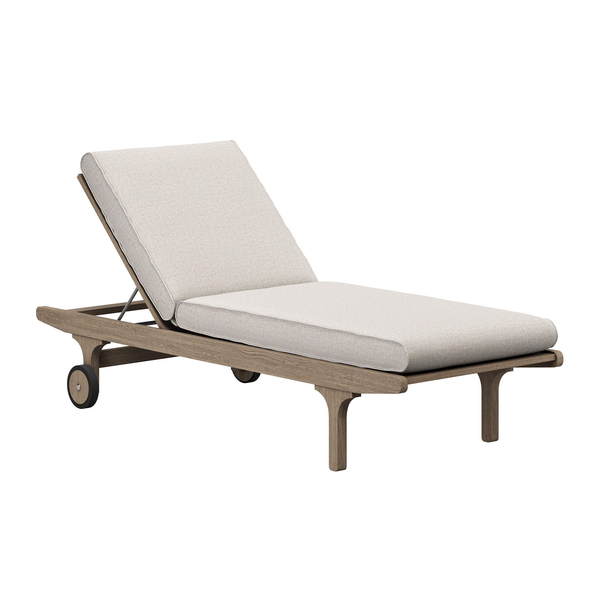 Modway Saratoga Outdoor Chaise Lounge, Pebble, large