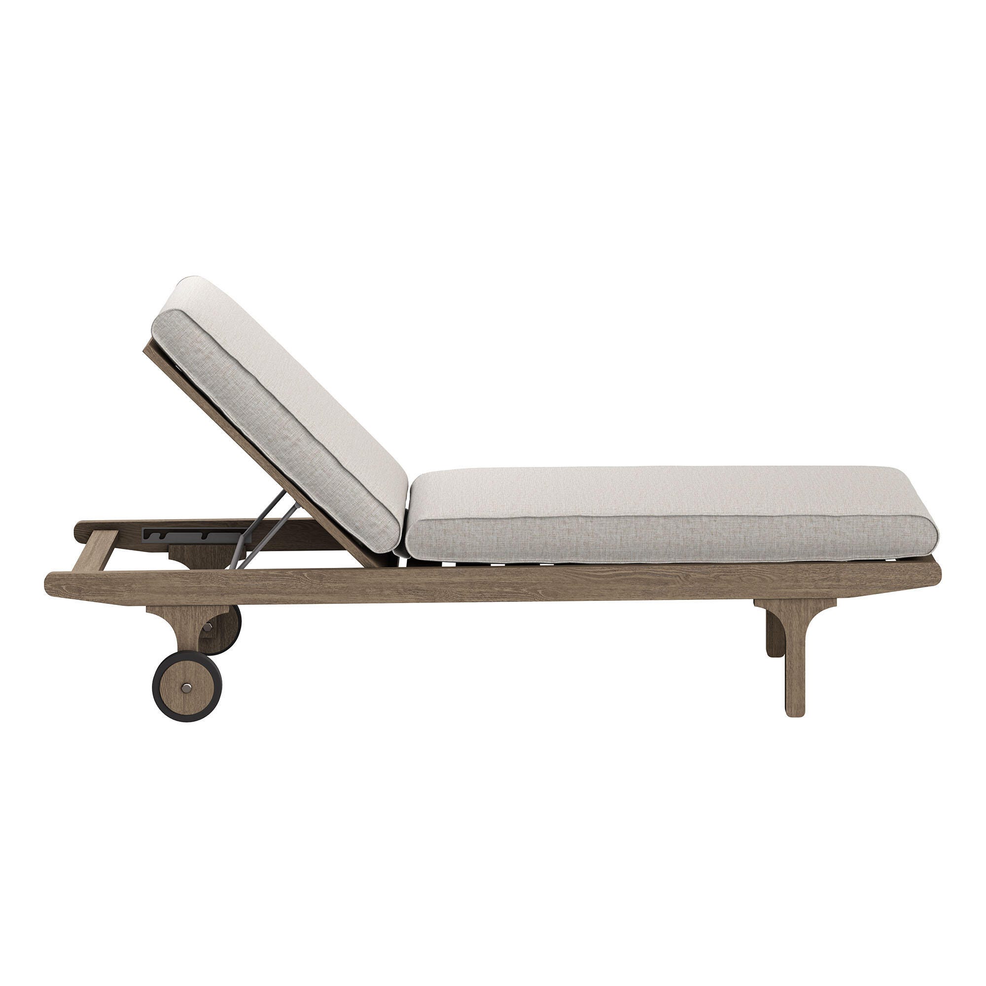 Modway Saratoga Outdoor Chaise Lounge, Pebble, large