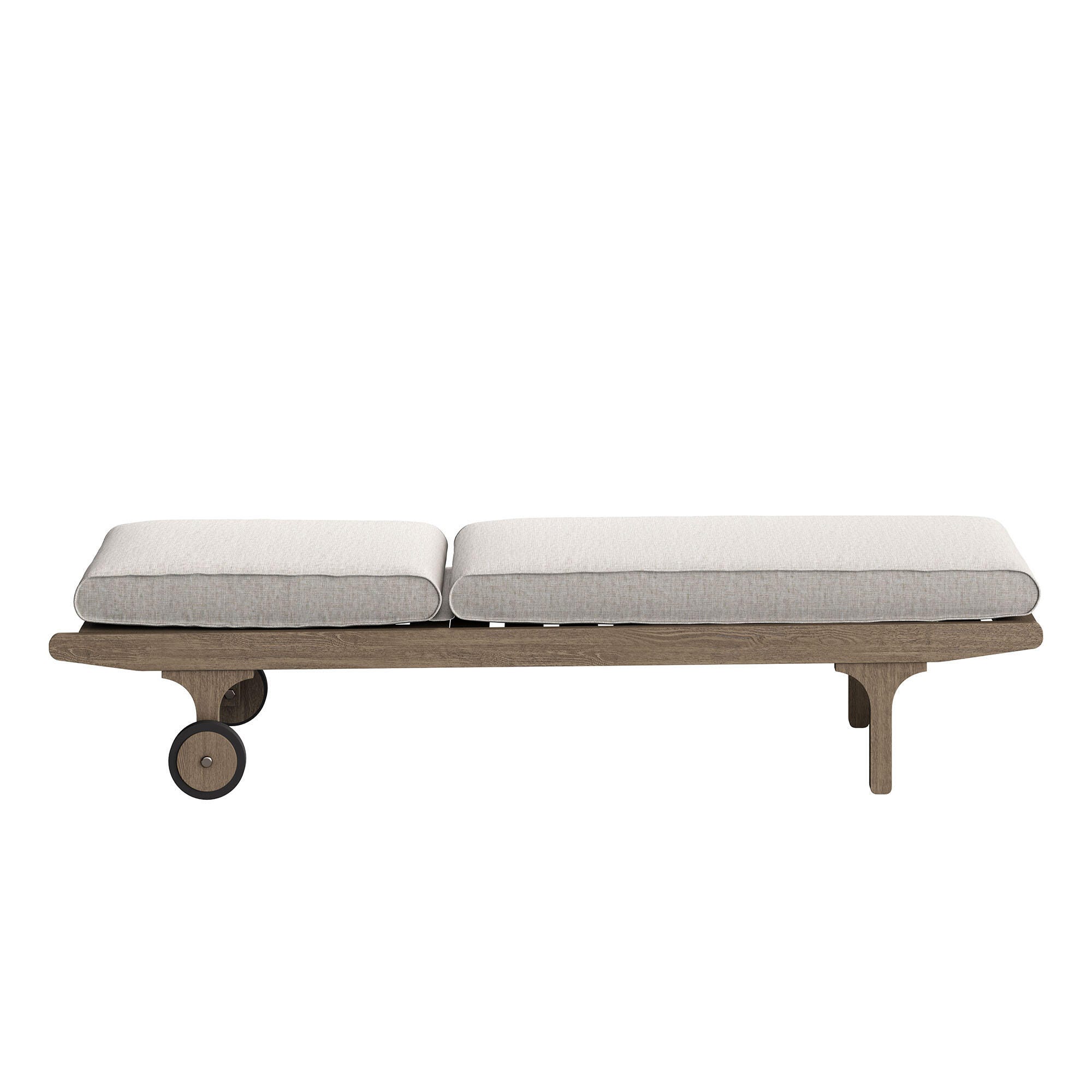 Modway Saratoga Outdoor Chaise Lounge, Pebble, large