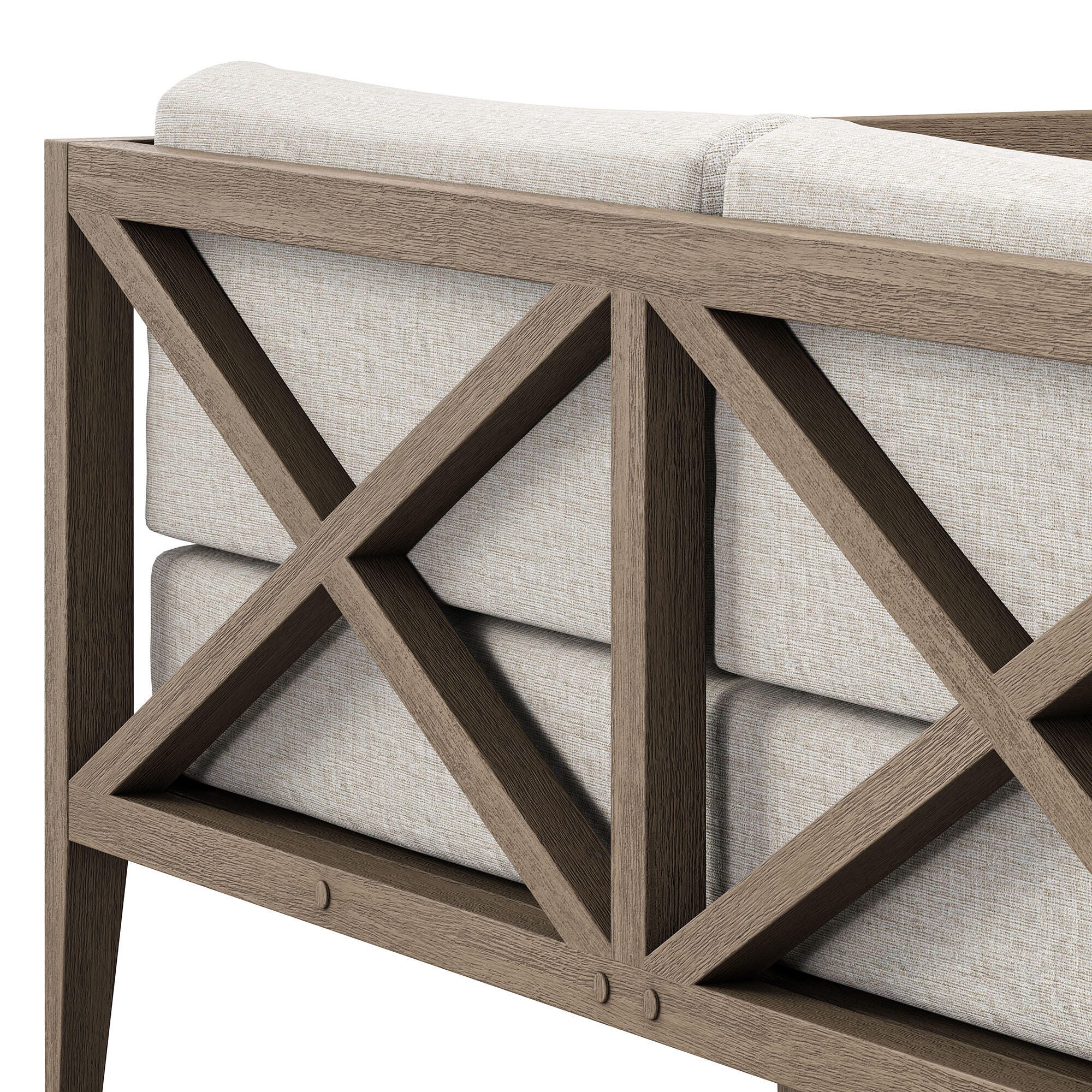 Modway Northlake Outdoor Loveseat, Pebble, large